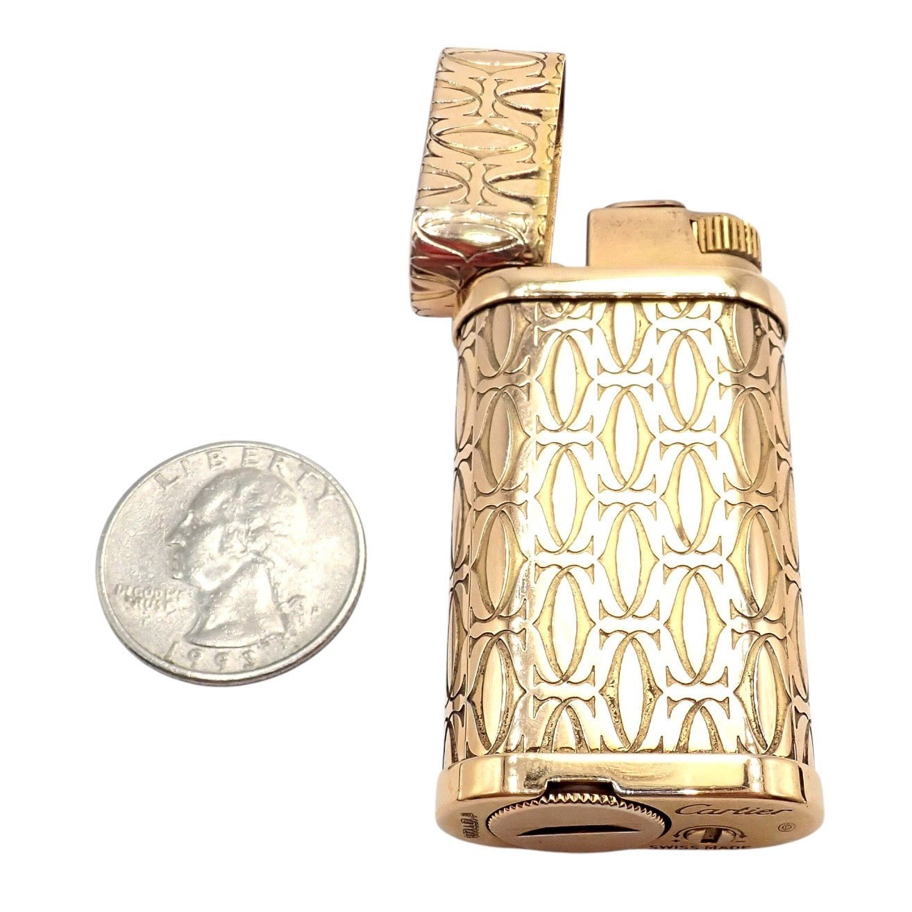 Vintage Cartier Pasha Rose Gold Tone Lighter | Fortrove