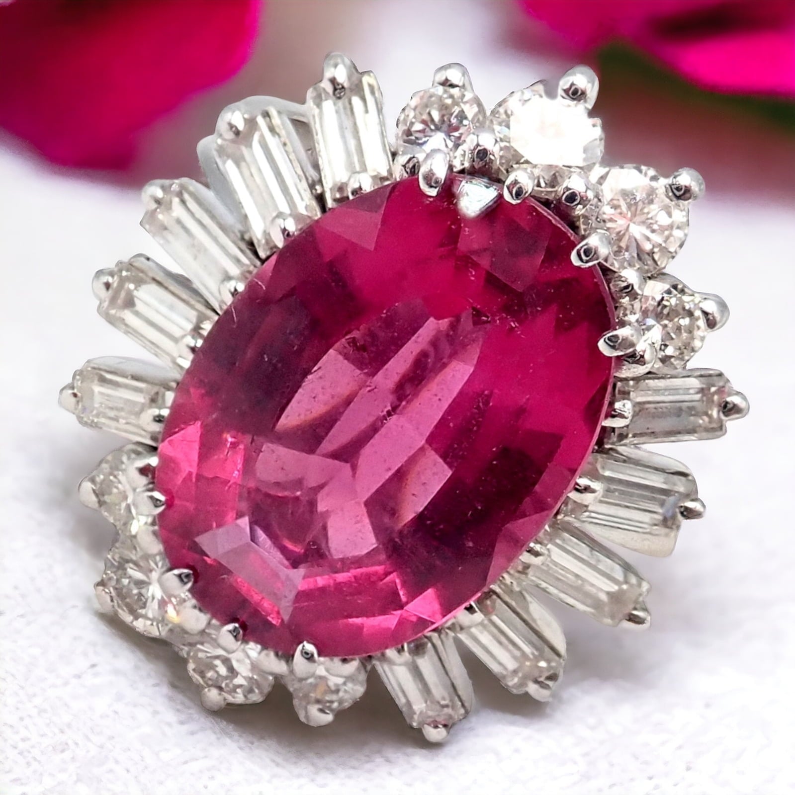 H. Stern Jewelry & Watches:Fine Jewelry:Jewelry Sets Authentic! H. Stern 18k White Gold Diamond Pink Tourmaline Ring + Earrings Set