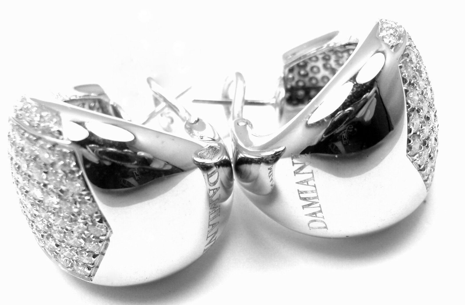 Damiani Jewelry & Watches:Fine Jewelry:Earrings New Authentic Damiani Da Definire 18k White Gold 3.09ct Diamond Earrings $22,900