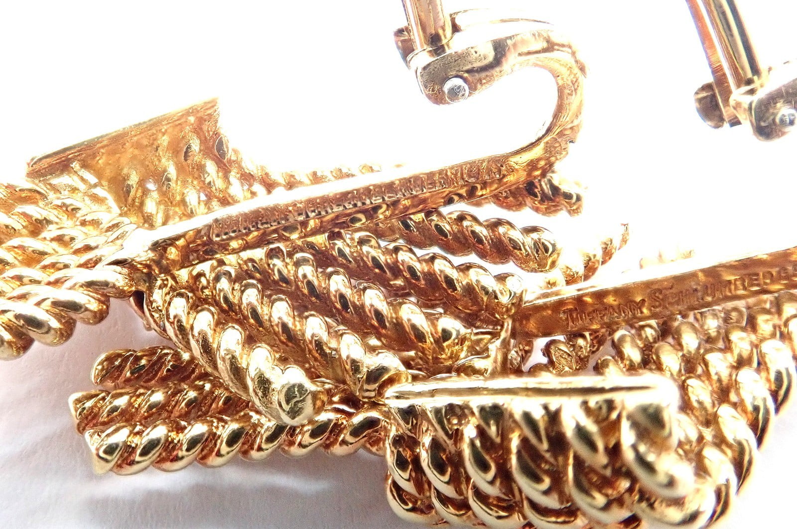 Tiffany & Co. Jewelry & Watches:Fine Jewelry:Earrings Authentic! Tiffany & Co Jean Schlumberger 18k Yellow Gold Rope Earrings