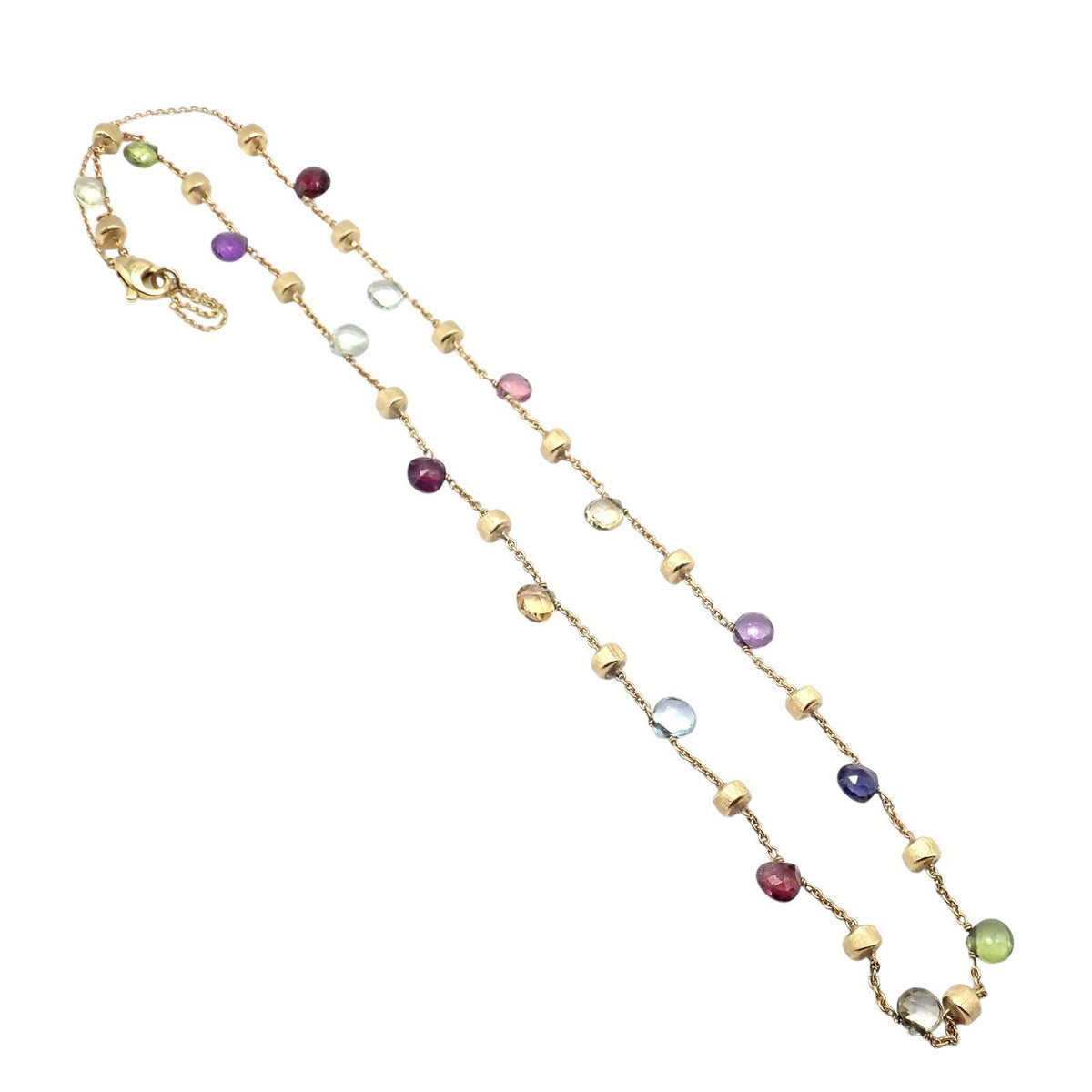 Marco Bicego Jewelry & Watches:Fine Jewelry:Necklaces & Pendants Authentic! Marco Bicego 18k Yellow Gold Multicolor Stones Paradise Necklace