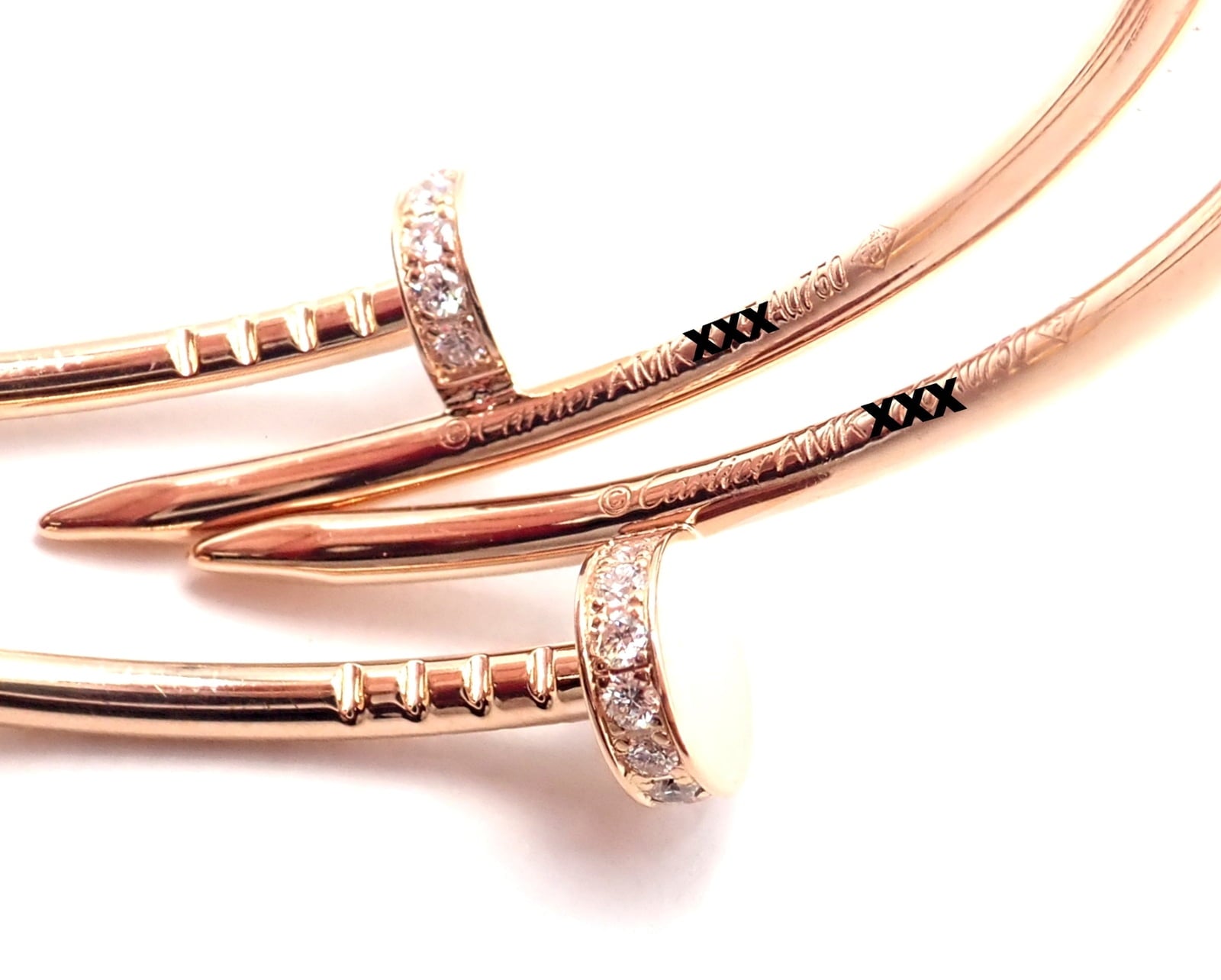 Cartier Jewelry & Watches:Fine Jewelry:Earrings Authentic! Cartier Juste un Clou 18k Rose Gold Diamond Nail Hoop Earrings Paper