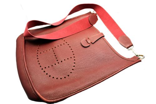 Authentic! Hermes Evelyne Brick Red Clemence Leather PM Handbag Purse | Fortrove