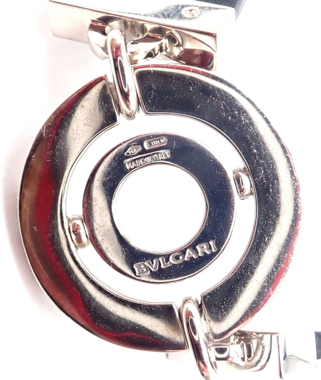 Authentic! Bvlgari Bulgari Astrale 18k White Gold Diamond Shagreen Bracelet | Fortrove