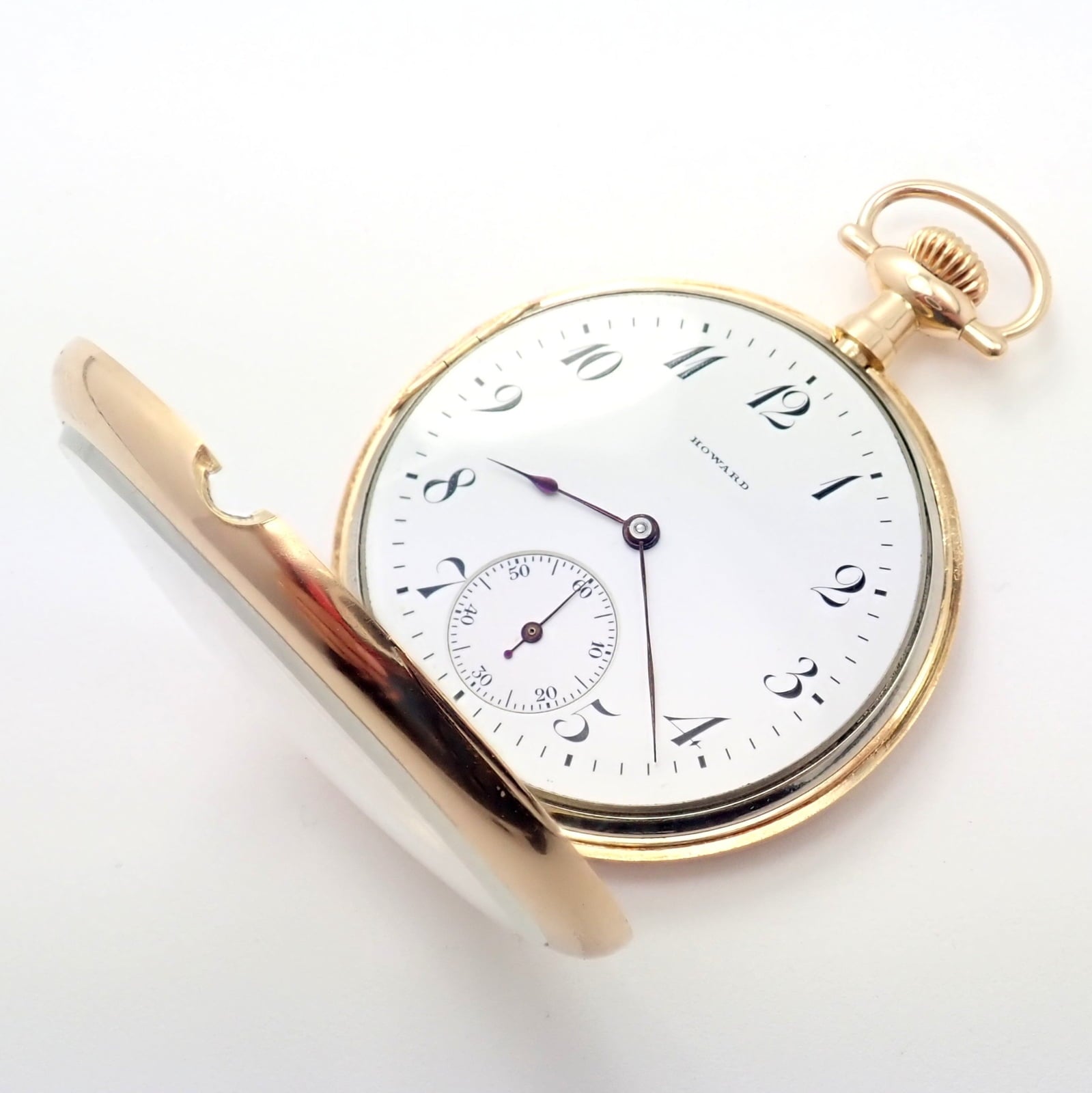 Howard Jewelry & Watches:Watches, Parts & Accessories:Watches:Pocket Watches Vintage Howard 14k Yellow Gold 46mm 17j Pocket Watch c. 1920