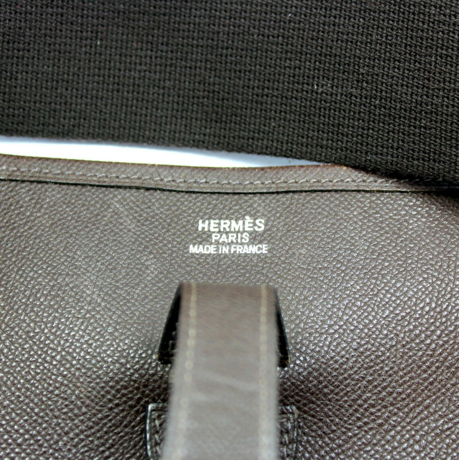 Hermes Clothing, Shoes & Accessories:Women:Women's Bags & Handbags Authentic! Hermes Evelyne Chocolate Brown Epsom Leather GM Handbag Purse
