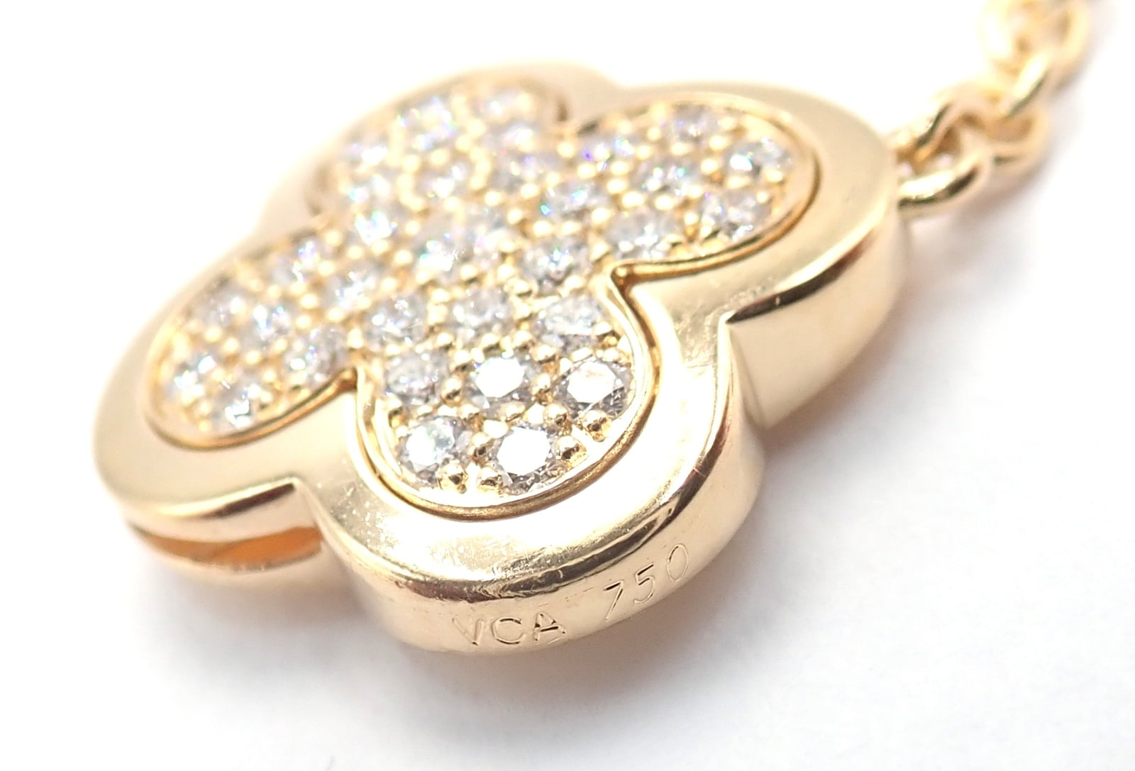 Van Cleef & Arpels Jewelry & Watches:Fine Jewelry:Necklaces & Pendants Authentic Van Cleef & Arpels 18k Yellow Gold Diamond Pure Alhambra Long Necklace