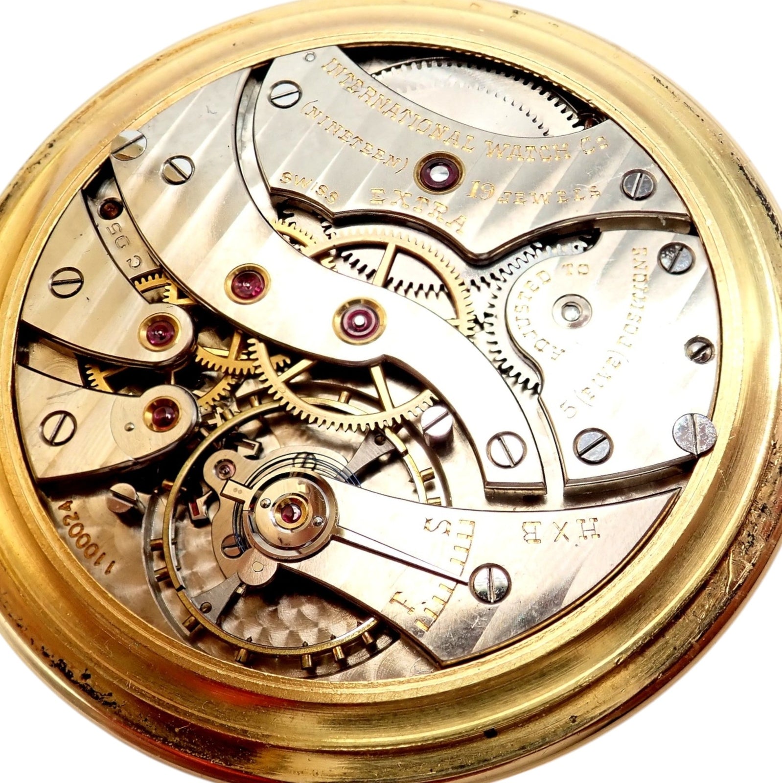 IWC International Watch Co. Cartier 18k Yellow Gold 19s Thin Pocket Watch 1940's | Fortrove