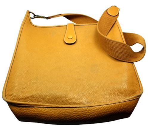Hermes Clothing, Shoes & Accessories:Women:Women's Bags & Handbags Authentic! Hermes Evelyne Dark Tan Clemence Leather GM Handbag Purse