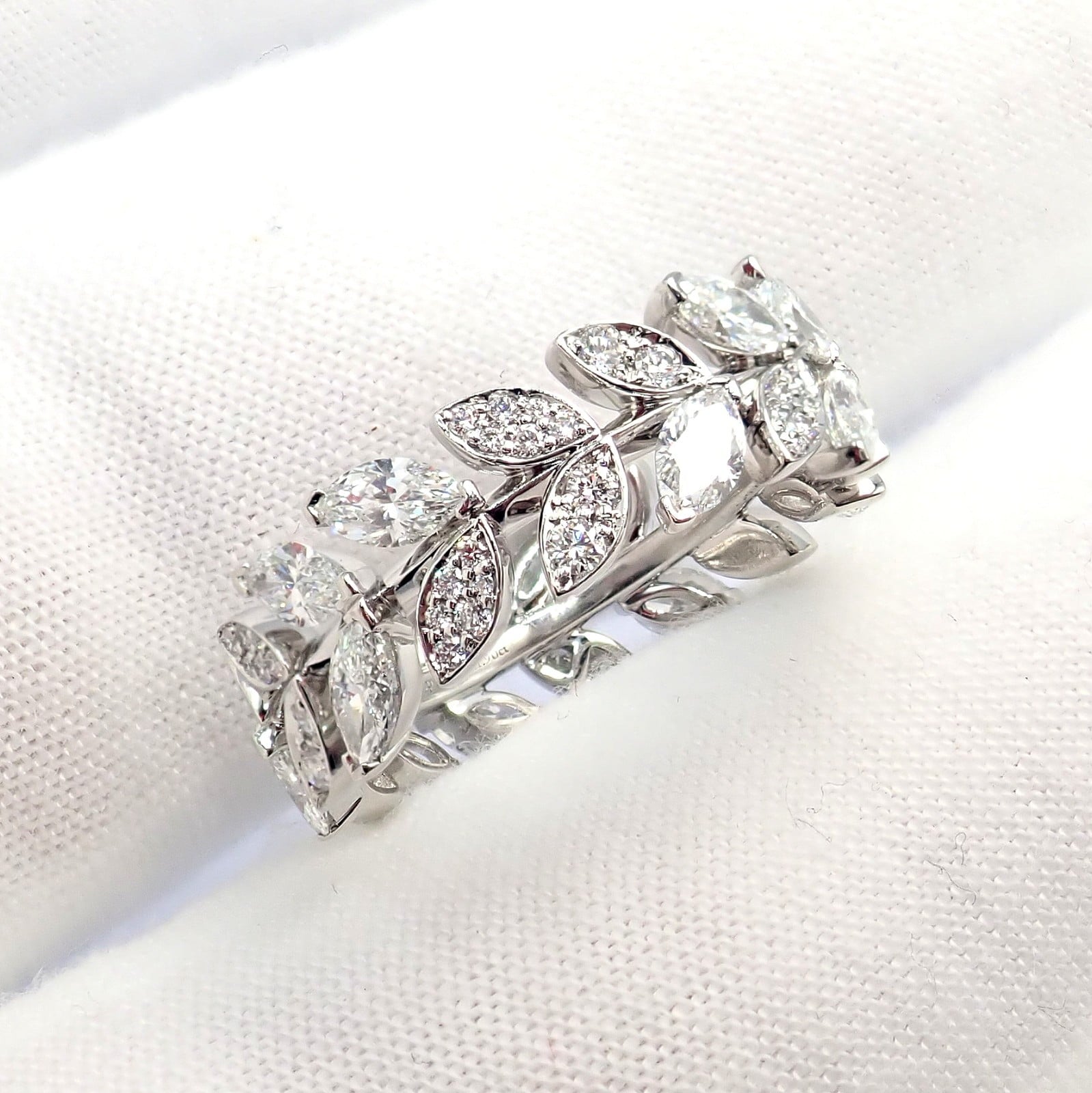 Tiffany & Co. Jewelry & Watches:Fine Jewelry:Rings Authentic! Tiffany & Co Platlinum Victoria Vine Diamond 1.90ct Eternity Ring 7