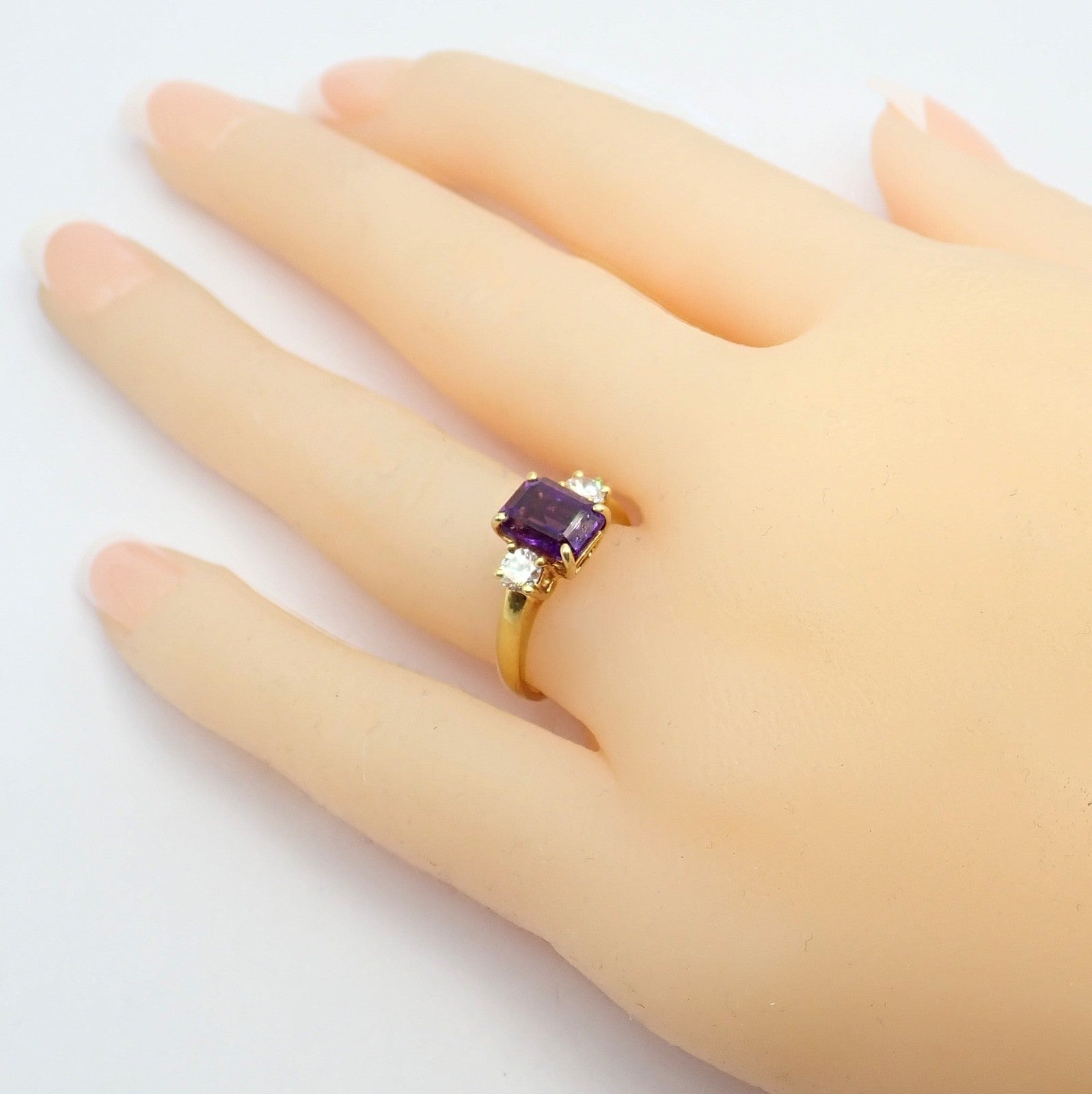 Vintage! Authentic Tiffany & Co 18k Yellow Gold Diamond Amethyst Cocktail Ring | Fortrove