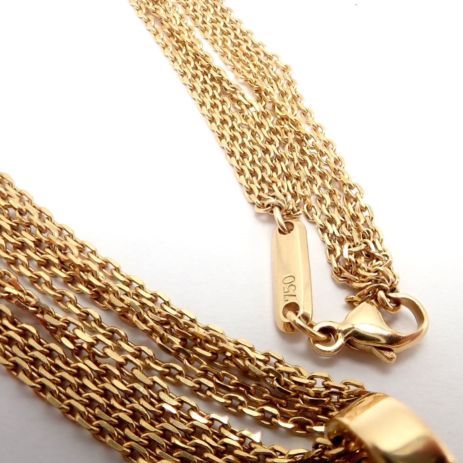 Chopard 18k Yellow Gold Extra Large Happy Spirit Diamond 5 Strand Necklace | Fortrove