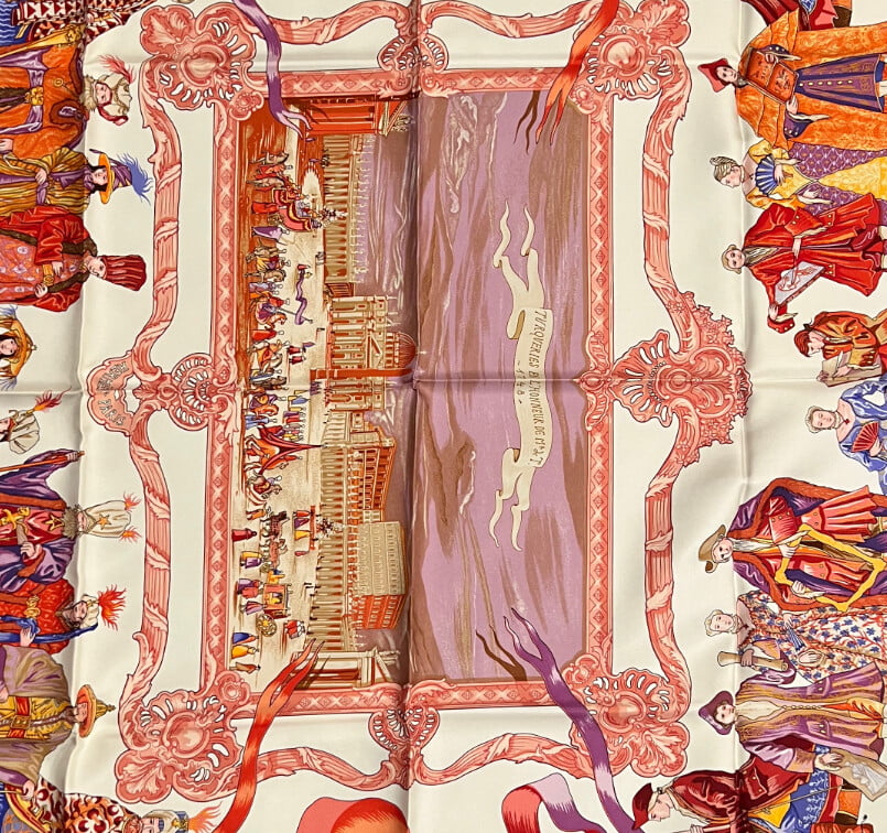 Hermes Clothing, Shoes & Accessories:Women:Women's Accessories:Scarves & Wraps RARE Hermès Turqueries en l’Honneur de M.R. Let vintage 90cm Silk Scarf