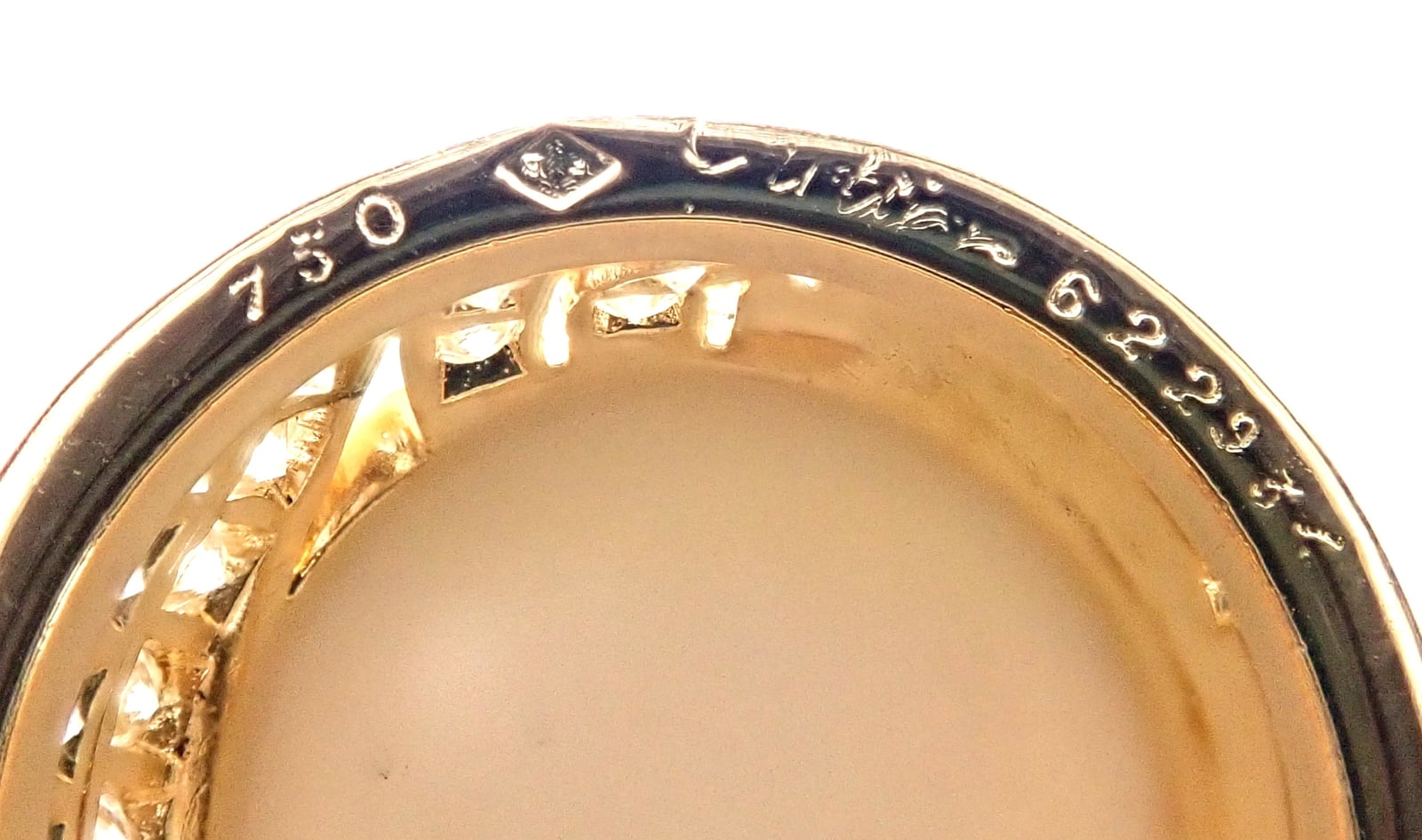 Cartier Jewelry & Watches:Fine Jewelry:Rings Authentic! Cartier 18k Yellow Gold Diamond Wide Band Ring Size 51 US 5 3/4
