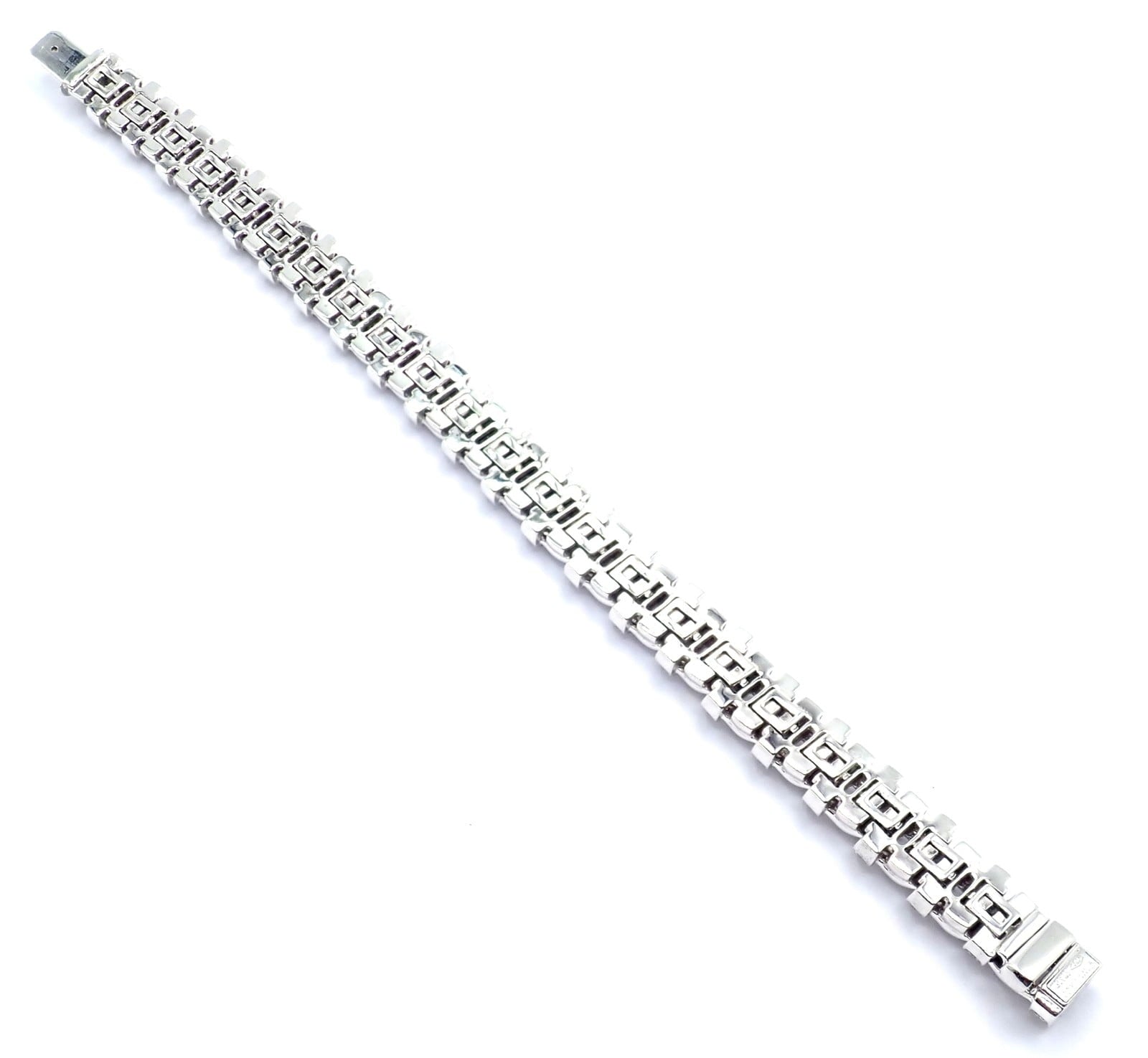 Tiffany & Co. Jewelry & Watches:Fine Jewelry:Bracelets & Charms Authentic! Tiffany & Co Vannerie 18k White Gold Basket Weave Diamond Bracelet