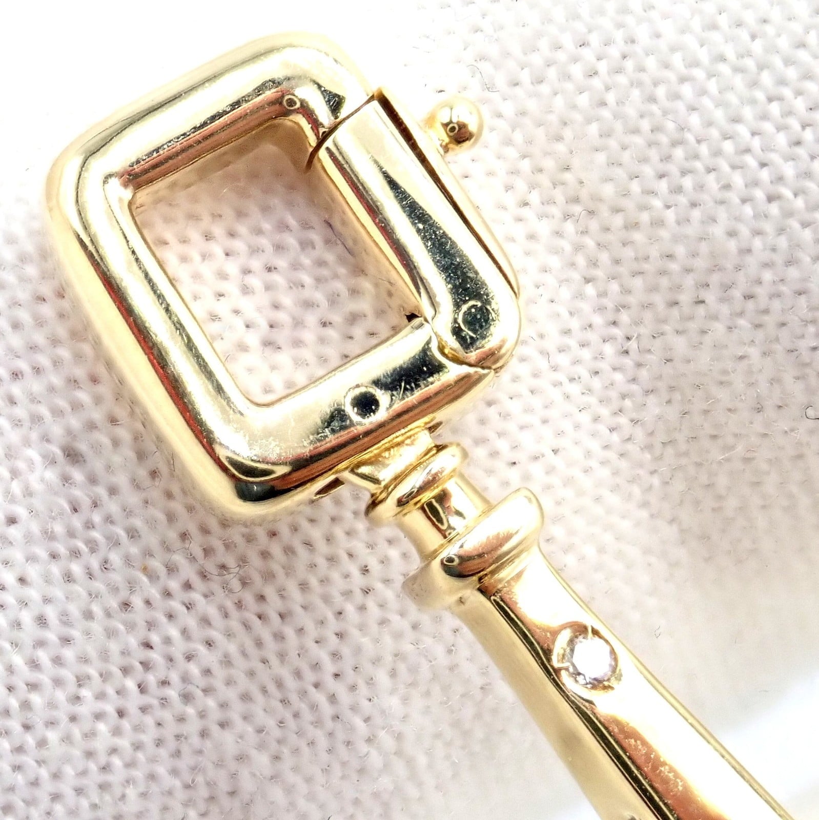 Louis Vuitton Jewelry & Watches:Fine Jewelry:Necklaces & Pendants Vintage Louis Vuitton 18k Yellow Gold Large Eiffel Tower Diamond Charm Pendant