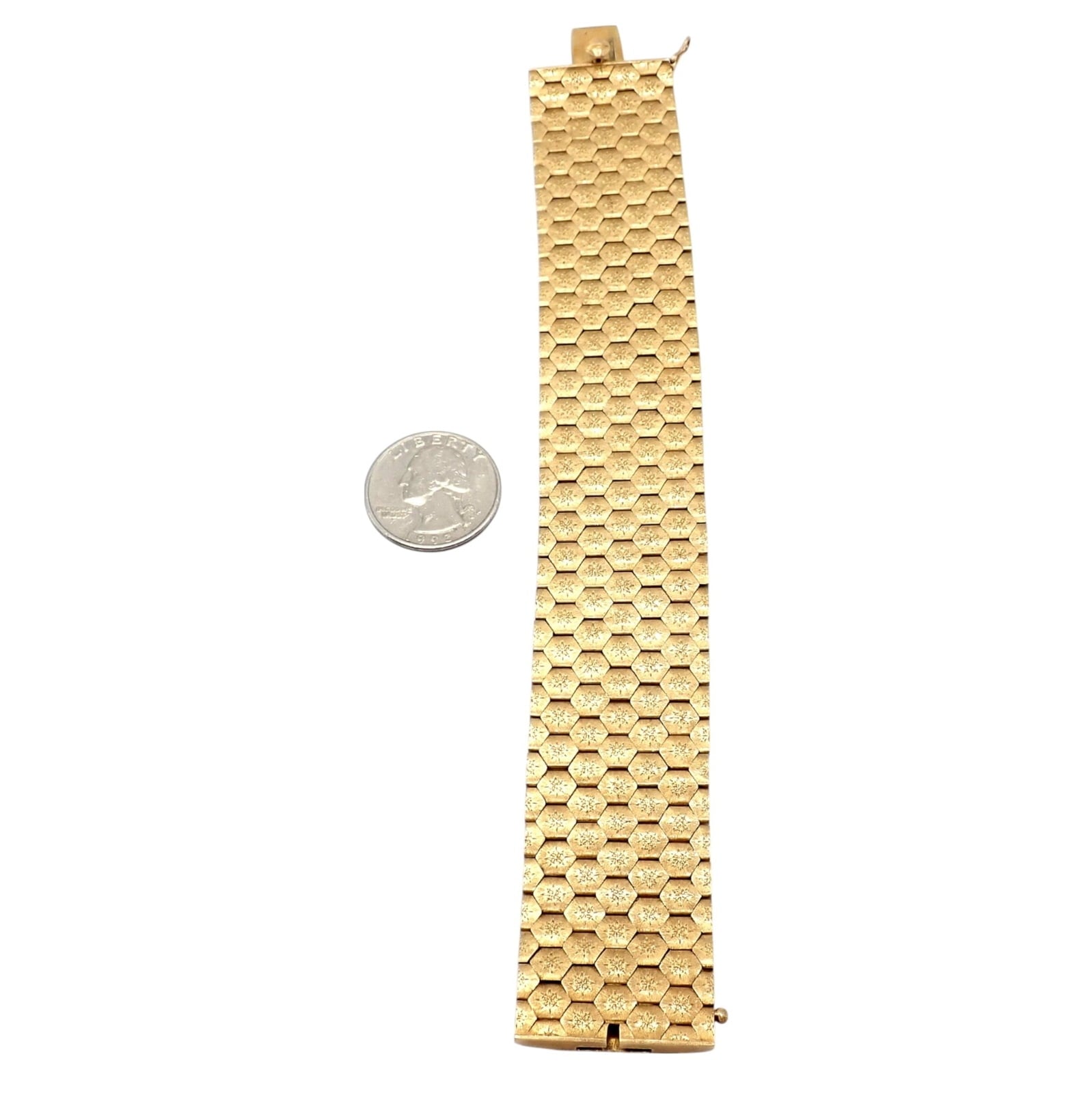 Buccellati Jewelry & Watches:Fine Jewelry:Bracelets & Charms Authentic! Vintage Mario Buccellati 18k Yellow Gold Honeycomb Hexagon Bracelet