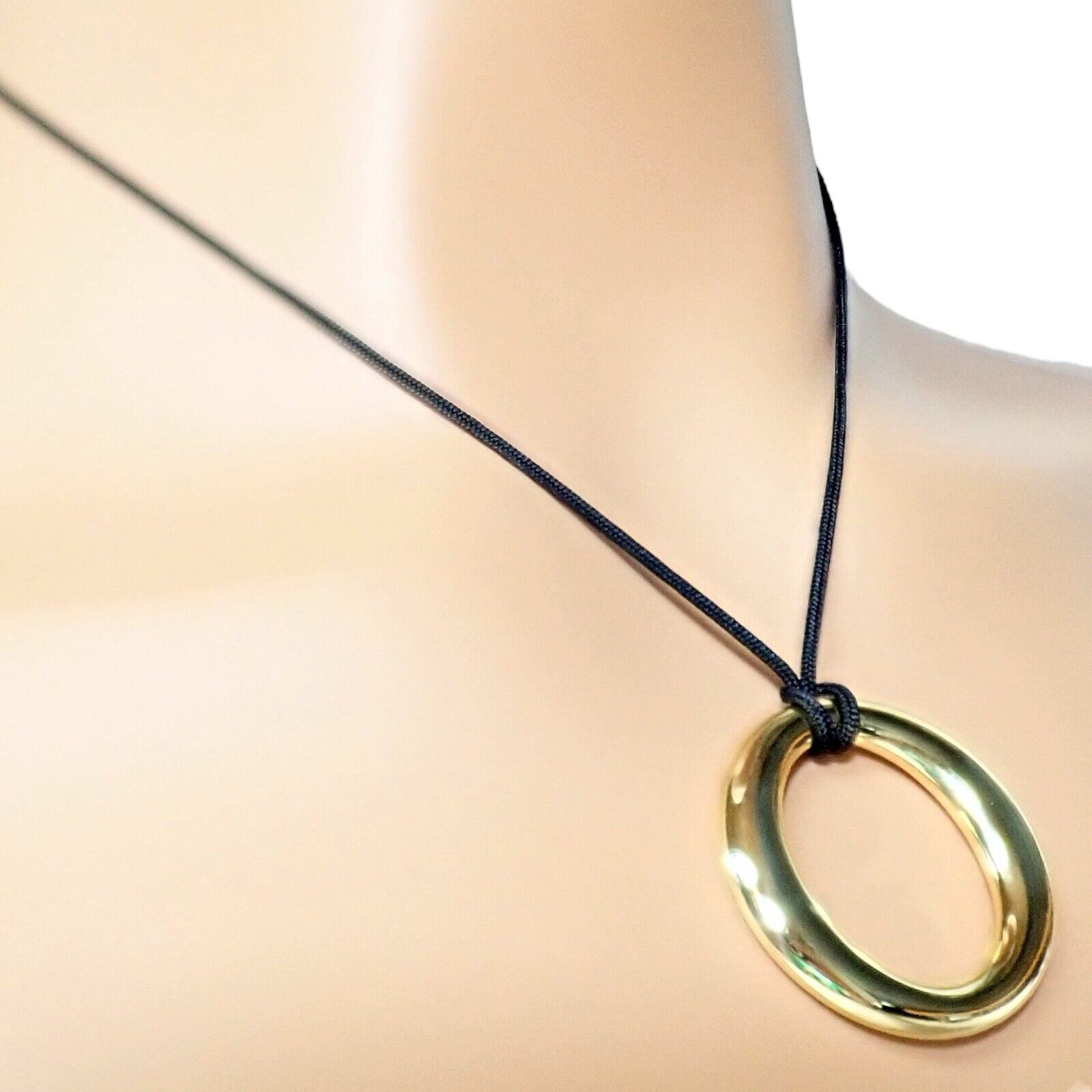 Authentic! Tiffany & Co 18k Yellow Gold Peretti 35mm Medium Sevillana Necklace | Fortrove