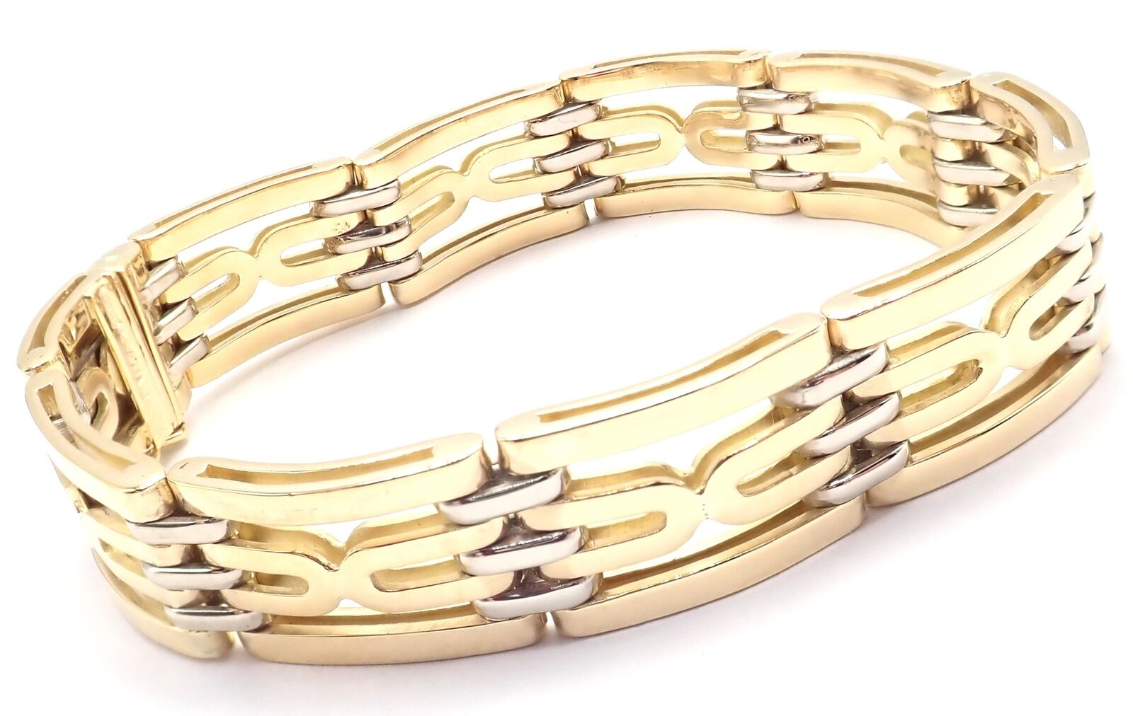 Authentic! Vintage Bvlgari Bulgari 18k Yellow Gold Link Bracelet | Fortrove