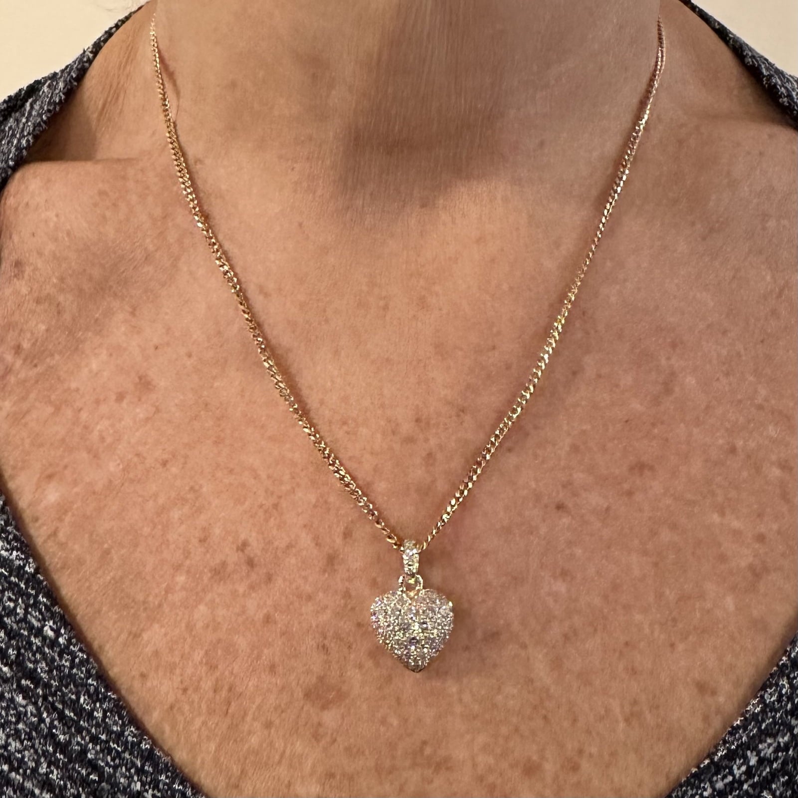 Cartier Jewelry & Watches:Fine Jewelry:Necklaces & Pendants Authentic! Cartier 18k Yellow Gold 2ct Diamond Pavé Large Heart Pendant Necklace