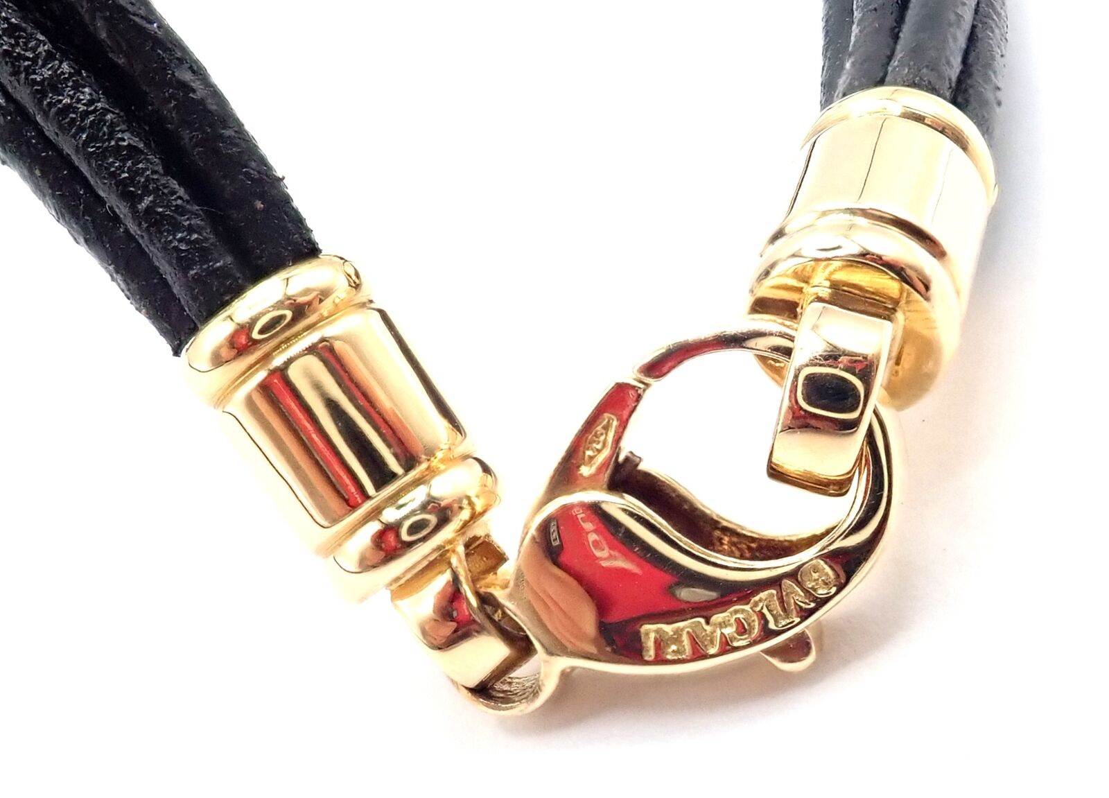 Authentic! Bulgari Tondo Fire 18k Yellow Gold & Stainless Steel Pendant Necklace | Fortrove
