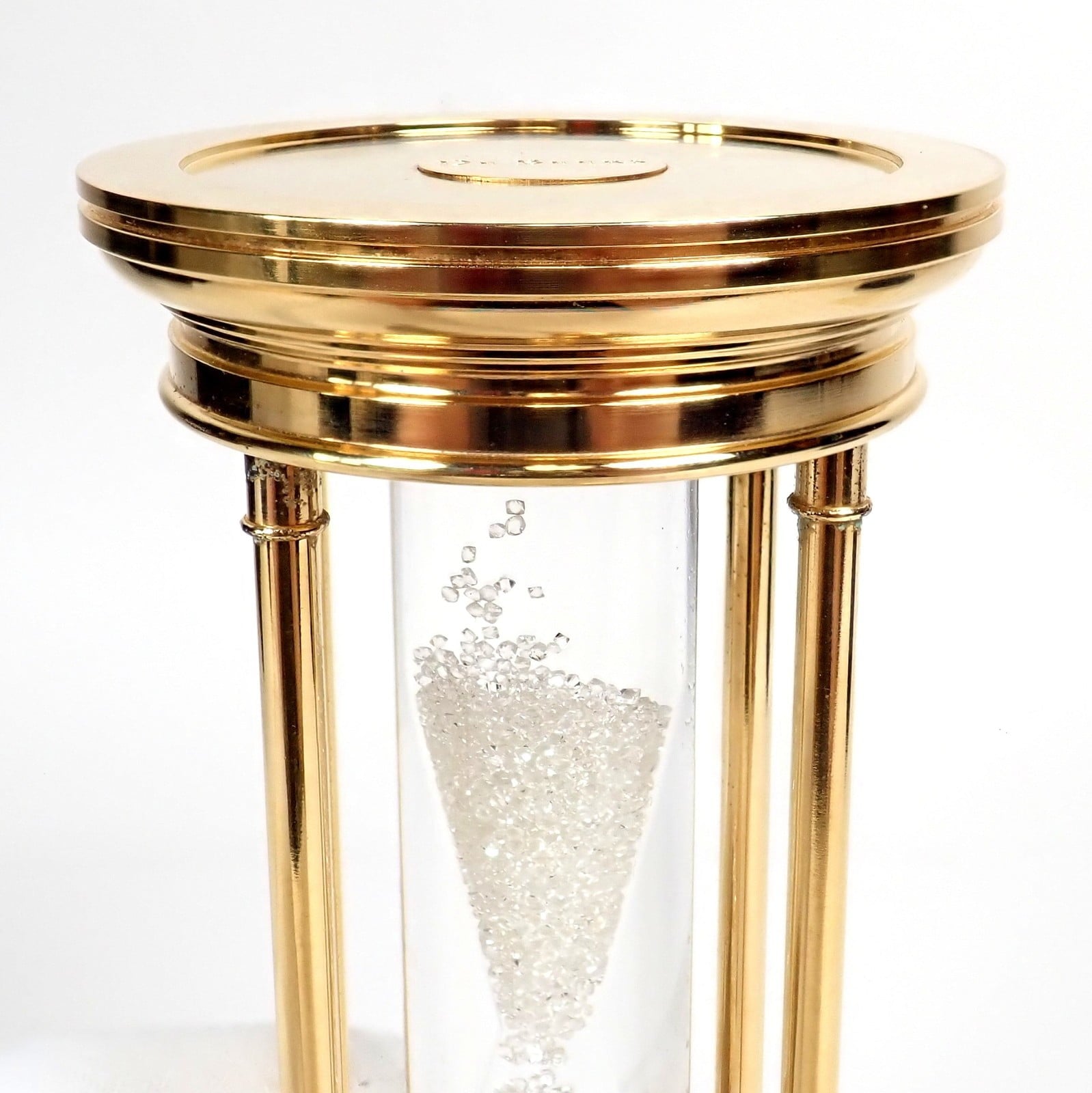 Authentic! De Beers Limited Edition Millennium 2000 Diamond Brass Hourglass | Fortrove