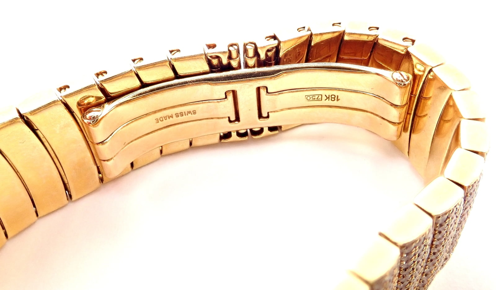 Cartier Jewelry & Watches:Watches, Parts & Accessories:Watches:Wristwatches Authentic! Cartier Diabolo Pave 15ct Diamond 18k Yellow Gold Quartz Watch 1450