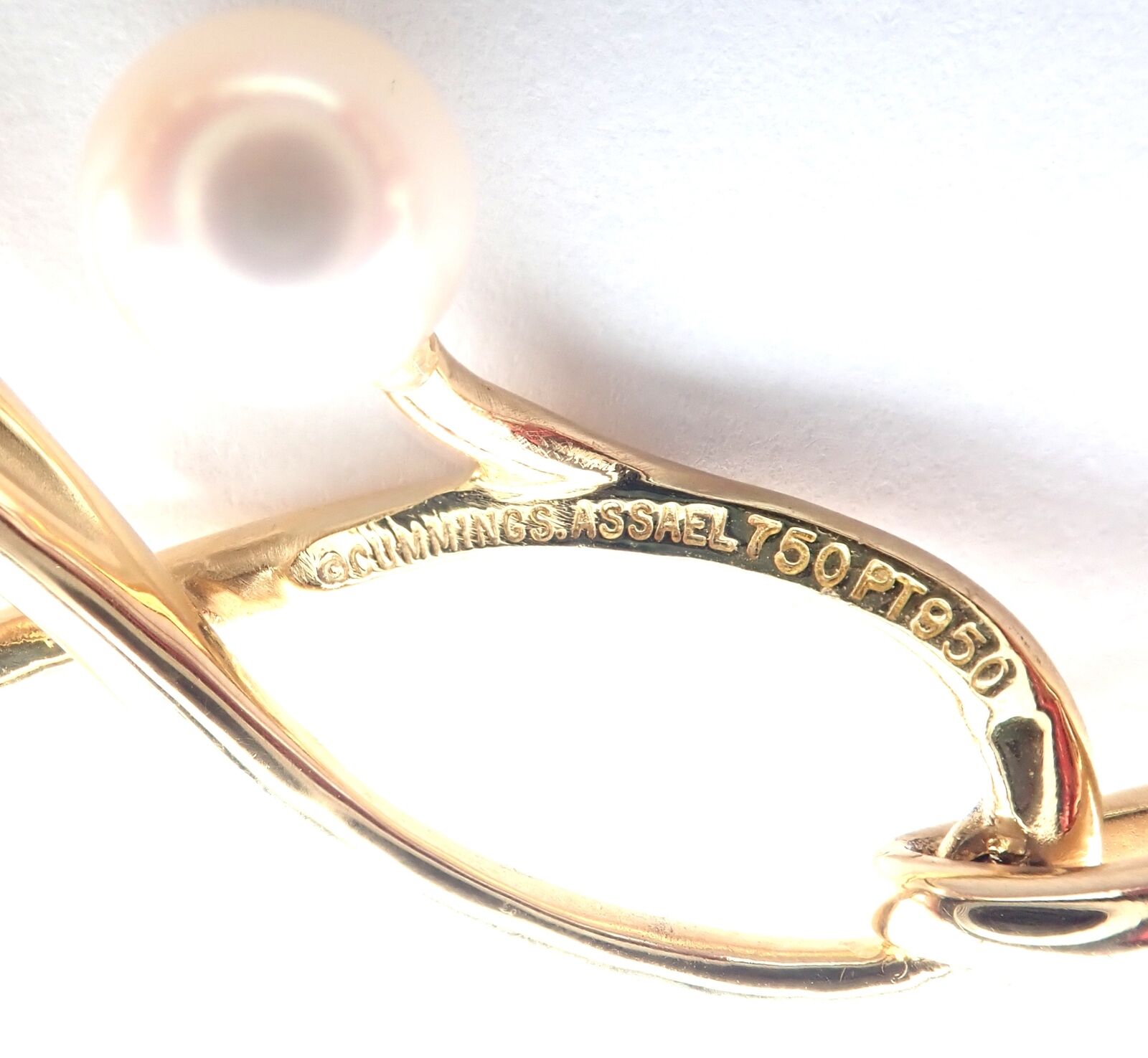 Authentic! Angela Cummings & Assael Thorn Sprig 18k Yellow Gold Pearl Necklace | Fortrove