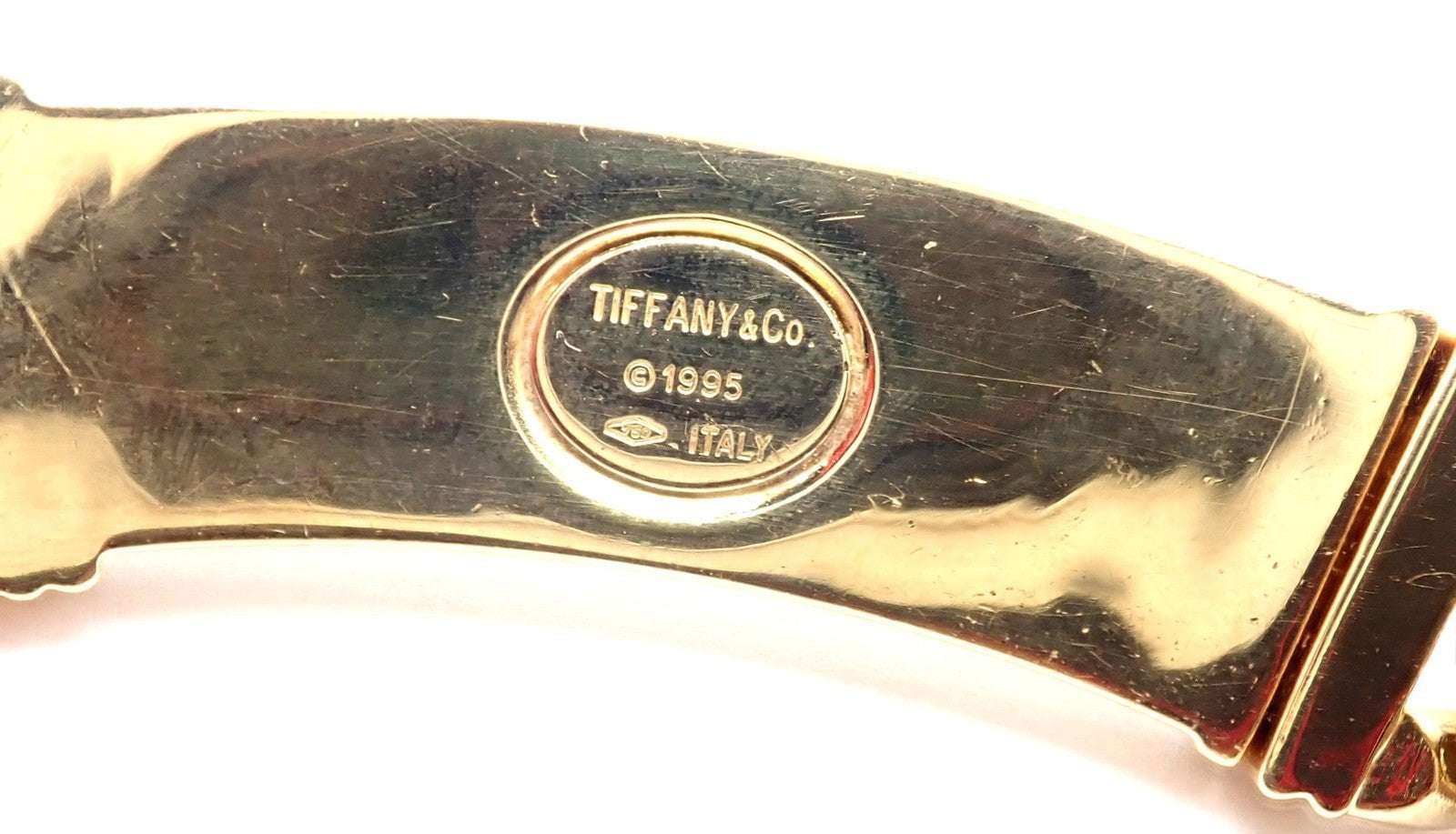 Vintage! Authentic Tiffany & Co Atlas 18k Yellow Gold Link Collar Necklace 1995 | Fortrove