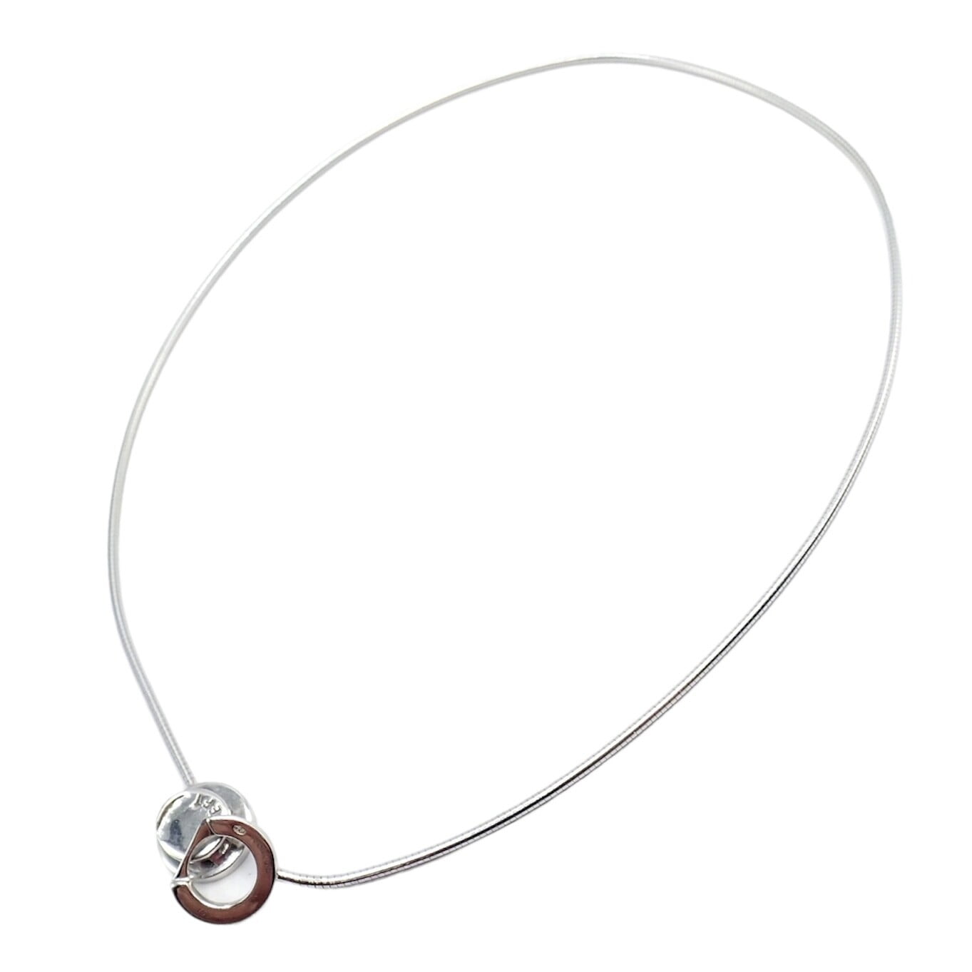 Dinh Van Jewelry & Watches:Fine Jewelry:Necklaces & Pendants Rare! Authentic Modernist Dinh Van 18k White Gold Diamond Ombre De Lune Necklace
