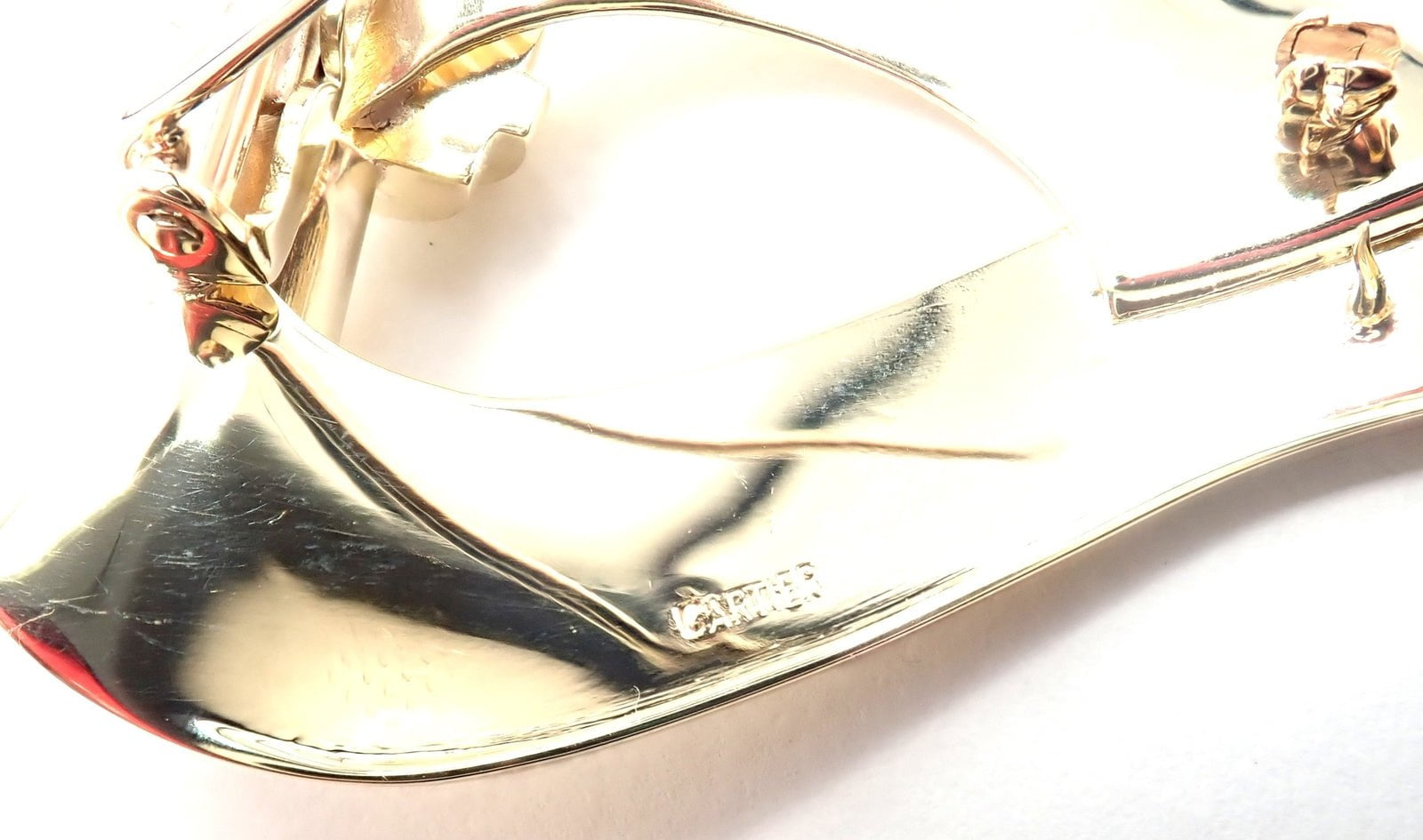 Vintage! Authentic Cartier 14k Yellow Gold Art Deco Brooch Pin | Fortrove