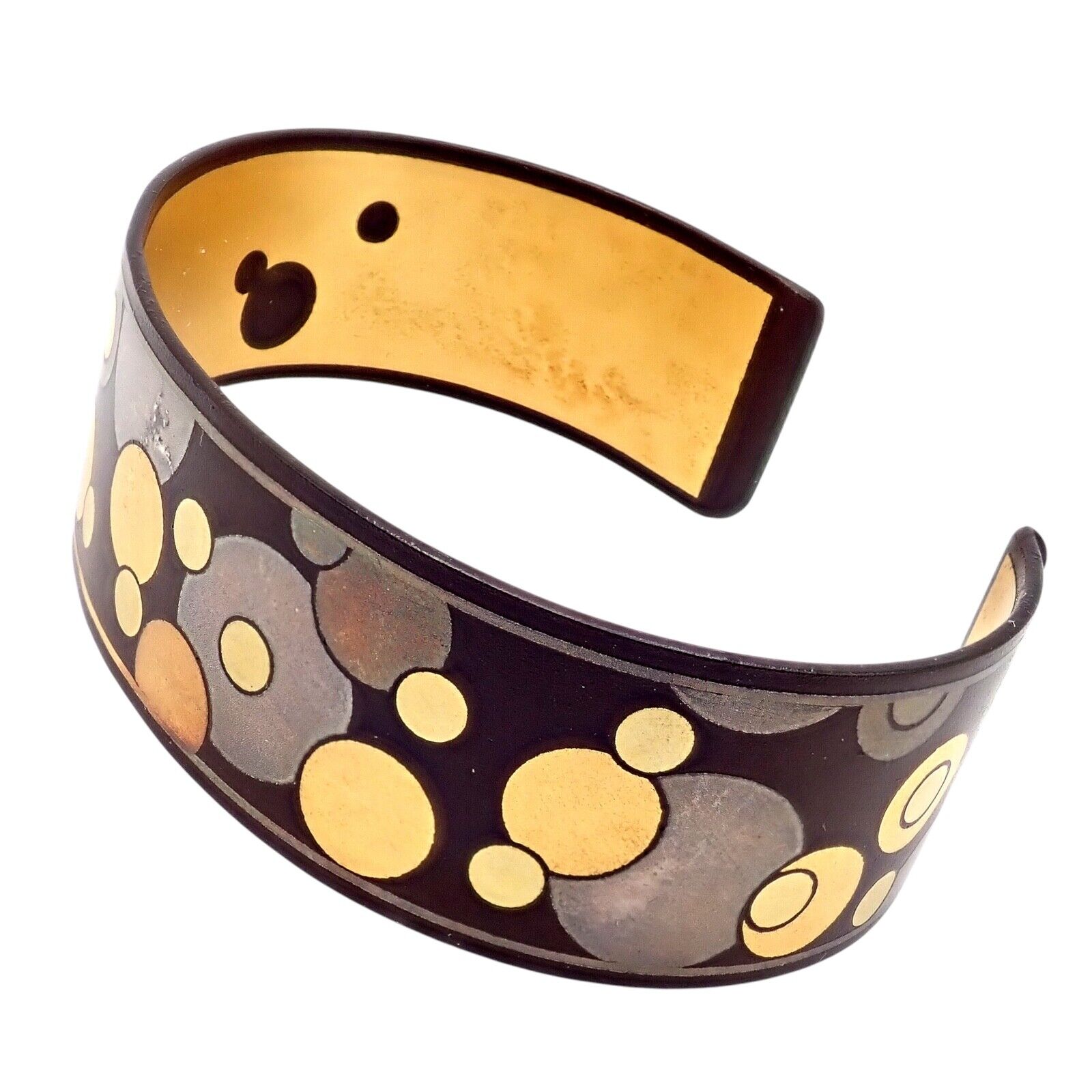 Rare! Vintage Tiffany & Co. Angela Cummings Black Iron 24k Gold Cuff Bracelet | Fortrove