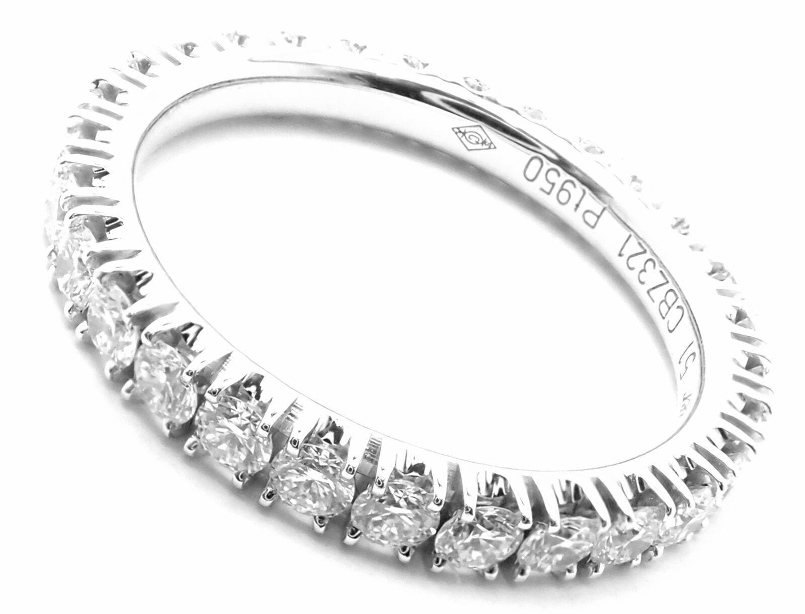 Cartier Jewelry & Watches:Fine Jewelry:Rings Cartier Étincelle De Cartier Platinum Diamond Eternity Band Ring Size 51 US 5.75