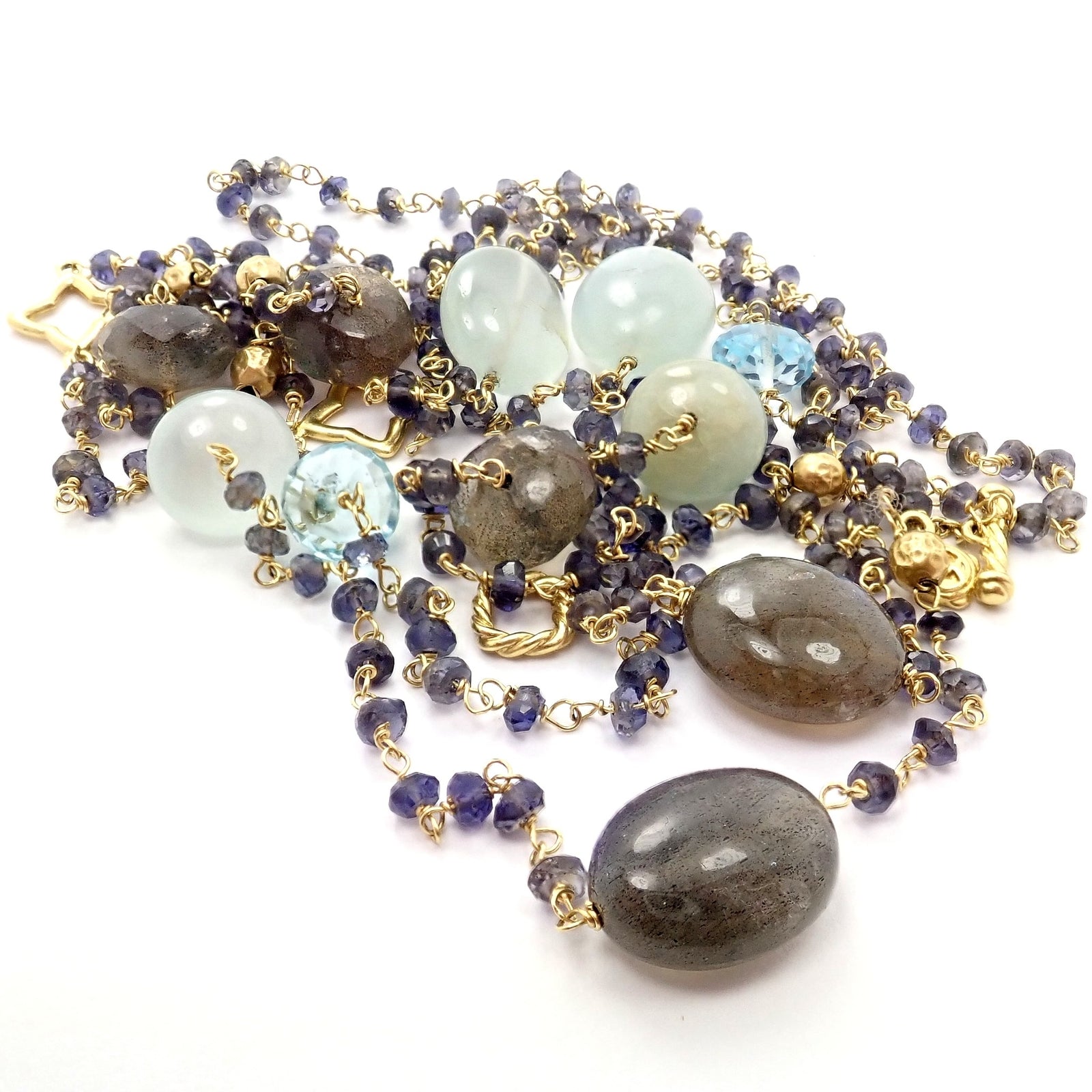 David Yurman Jewelry & Watches:Fine Jewelry:Necklaces & Pendants David Yurman Quatrefoil 18k Yellow Gold 46" Long Chain Bead Toggle Necklace