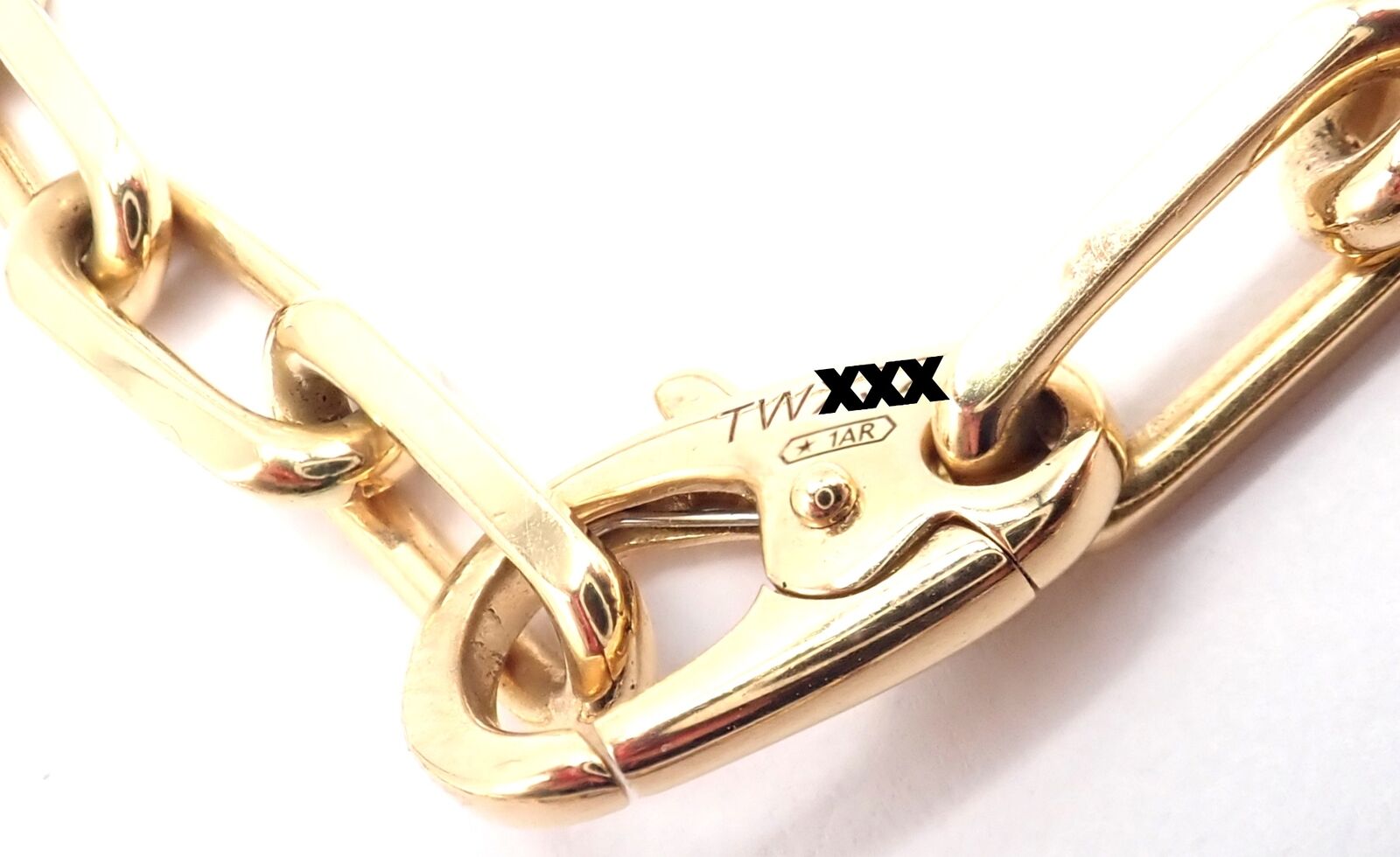 Authentic! Cartier Santos 18k Yellow Gold Link Chain Necklace 22" Cert. | Fortrove