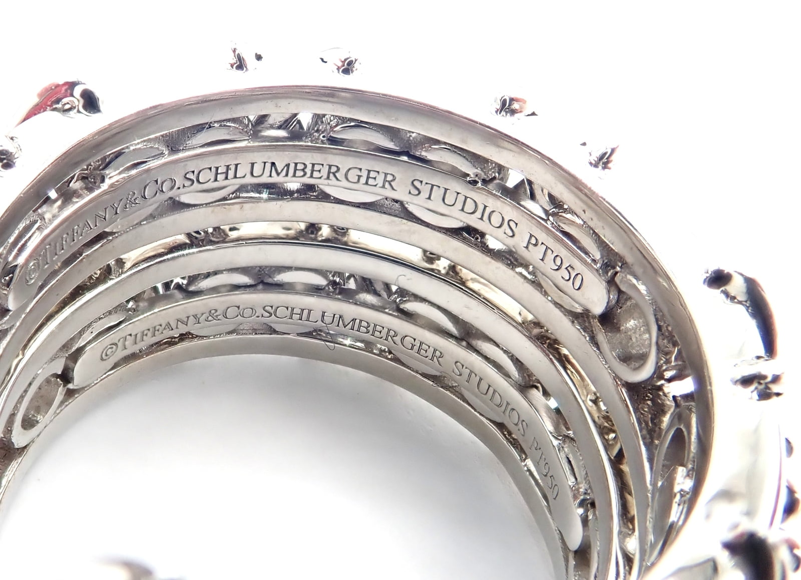 Jean Schlumberger for Tiffany & Co. Jewelry & Watches:Fine Jewelry:Earrings Authentic Tiffany & Co Schlumberger Twenty Stones Platinum Diamond Hoop Earrings