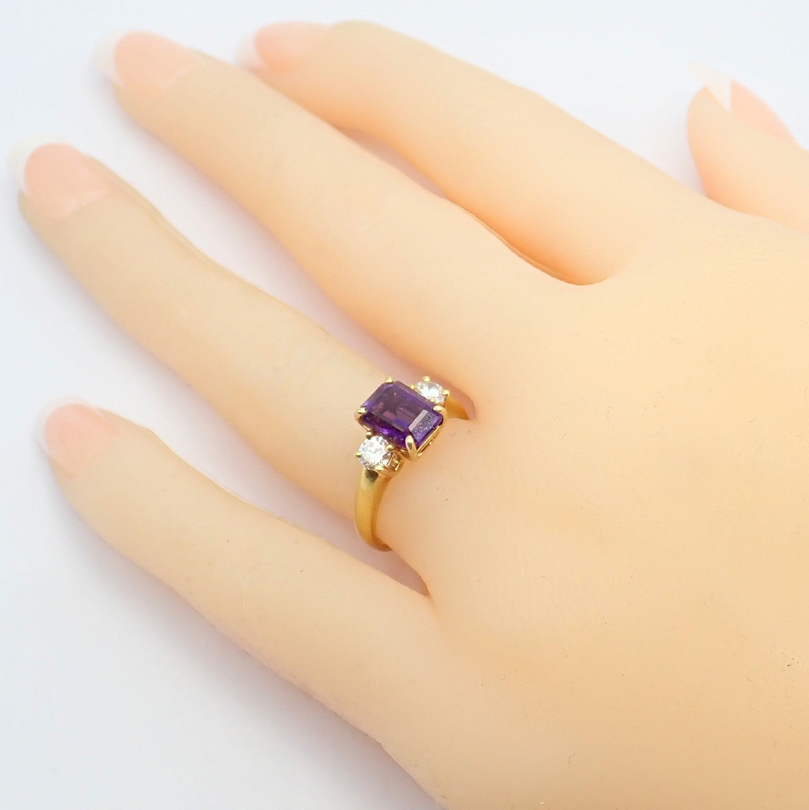 Vintage! Authentic Tiffany & Co 18k Yellow Gold Diamond Amethyst Cocktail Ring | Fortrove