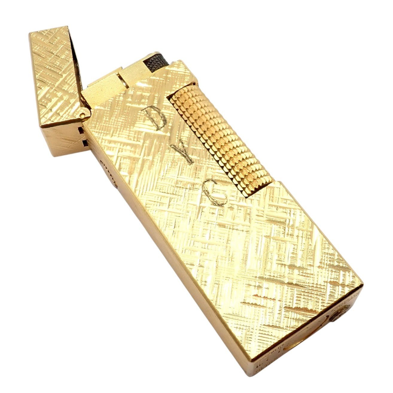 Vintage Dunhill Gold Plated Rollagas Lighter 1970's Monogrammed | Fortrove