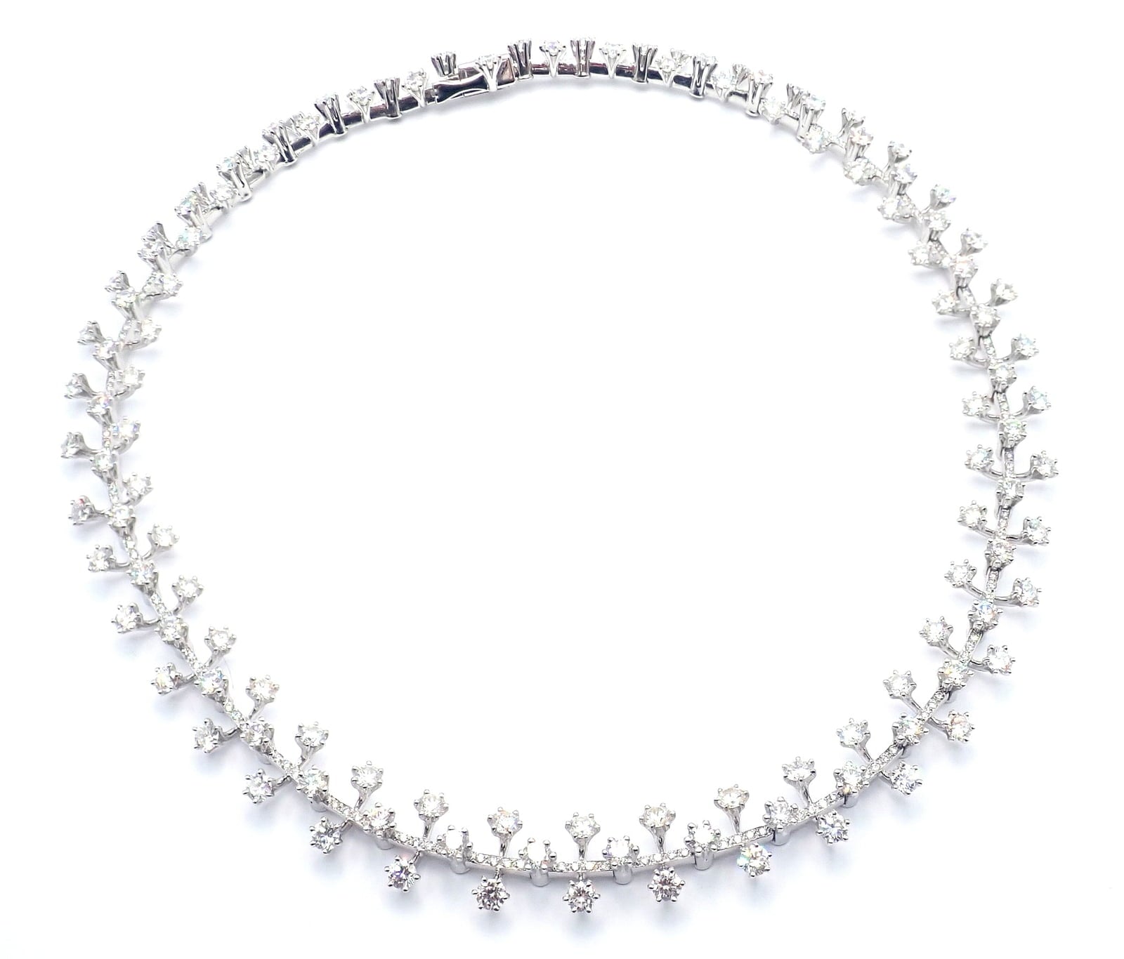 Tiffany & Co. Jewelry & Watches:Fine Jewelry:Jewelry Sets Authentic Tiffany & Co Spray Platinum Diamond Necklace Earrings Set Paper France
