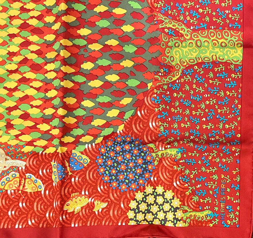 RARE! Hermes Milinkov Les Ailes Pleines De Joie Vintage 45cm Silk Scarf | Fortrove
