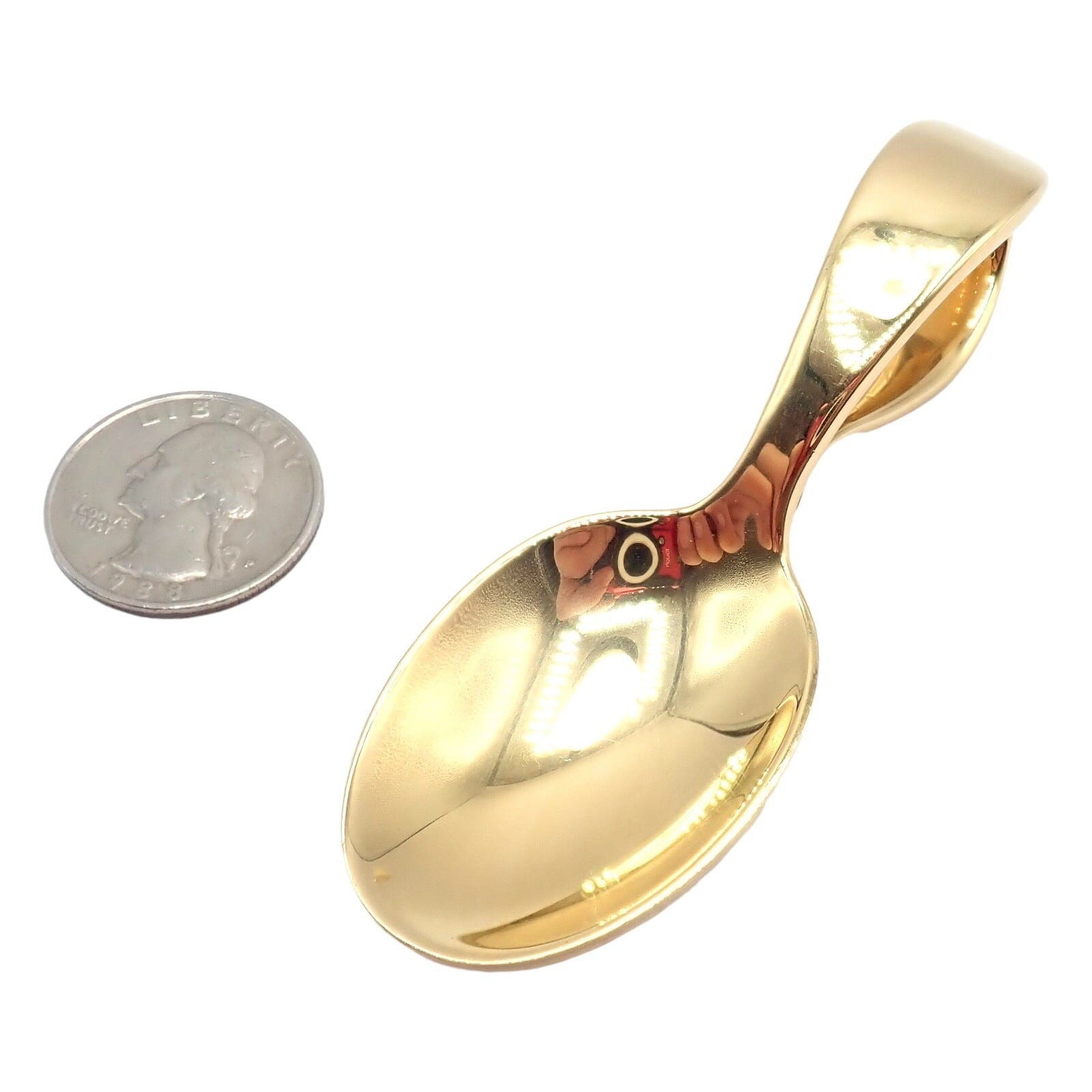 Tiffany & Co. Home & Garden:Kitchen, Dining & Bar:Flatware, Knives & Cutlery:Single Flatware Pieces Authentic! Tiffany & Co Makers 18k Yellow Solid Gold Baby Spoon 52.8 grams