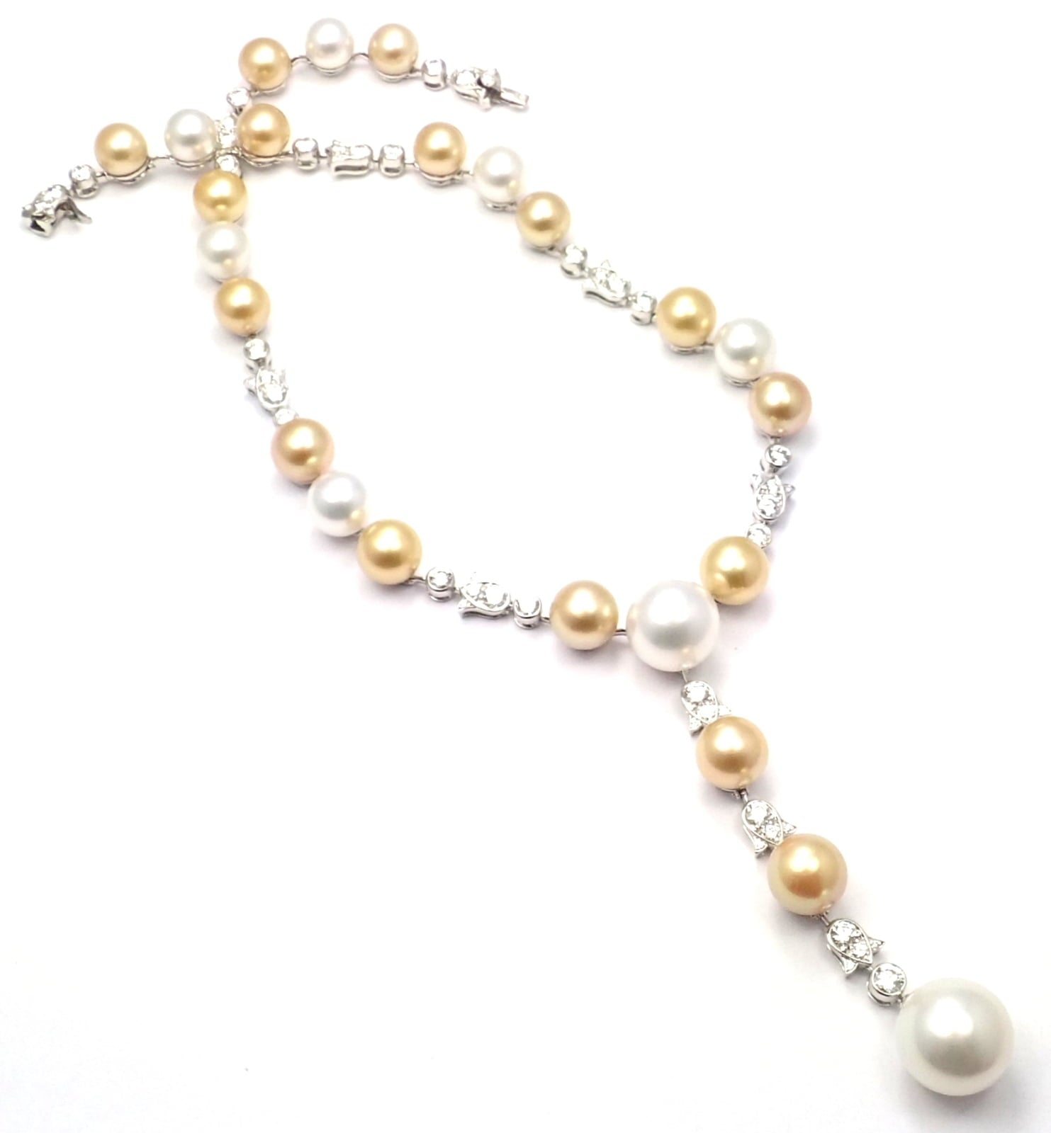 Cartier Jewelry & Watches:Fine Jewelry:Necklaces & Pendants Authentic! Cartier Calin Platinum Diamond Tahitian & South Sea Pearl Necklace