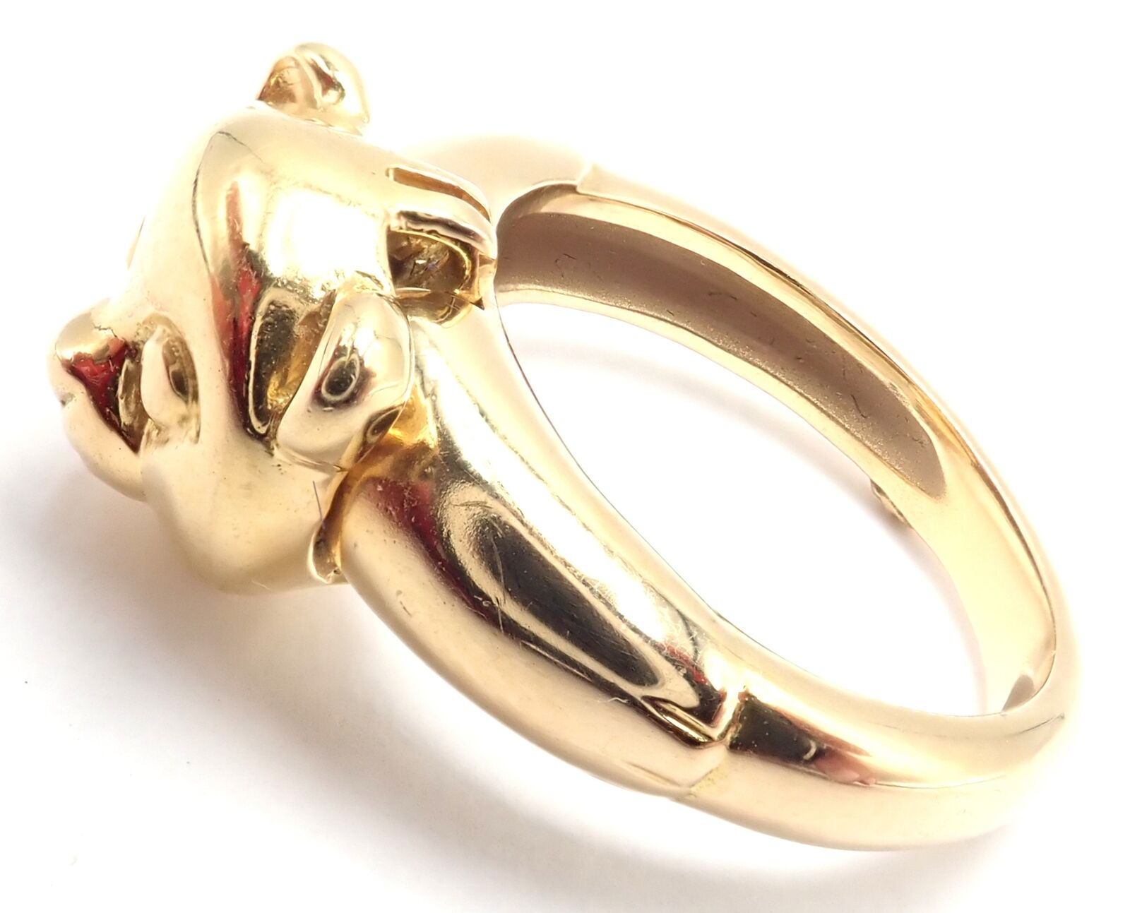 Authentic! Van Cleef & Arpels 18k Yellow Gold Teddy Bear Band Ring Pendant | Fortrove