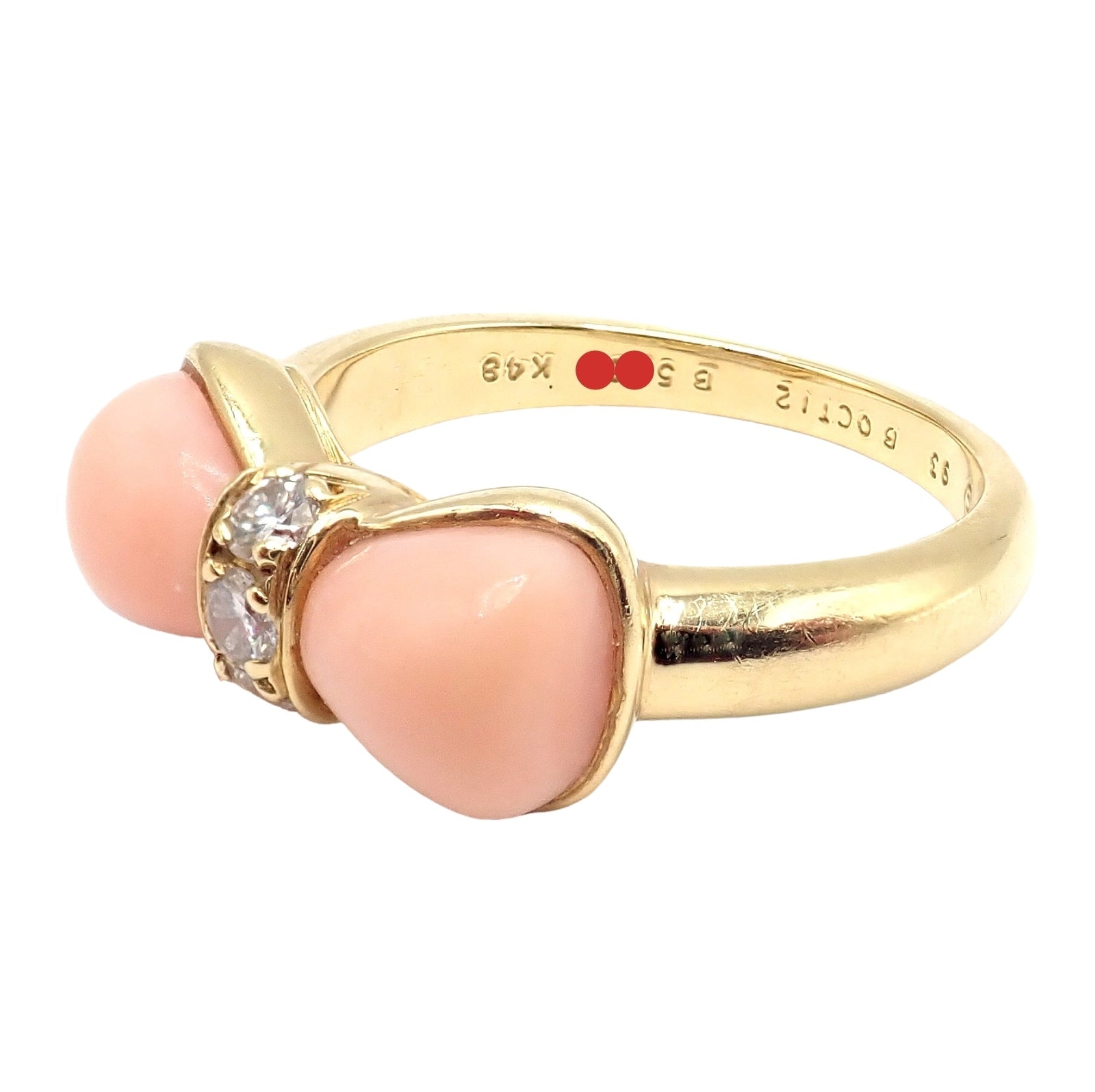 Van Cleef & Arpels Jewelry & Watches:Fine Jewelry:Rings Rare! Authentic Van Cleef & Arpels 18k Yellow Gold Coral Diamond Bow Ring sz 5