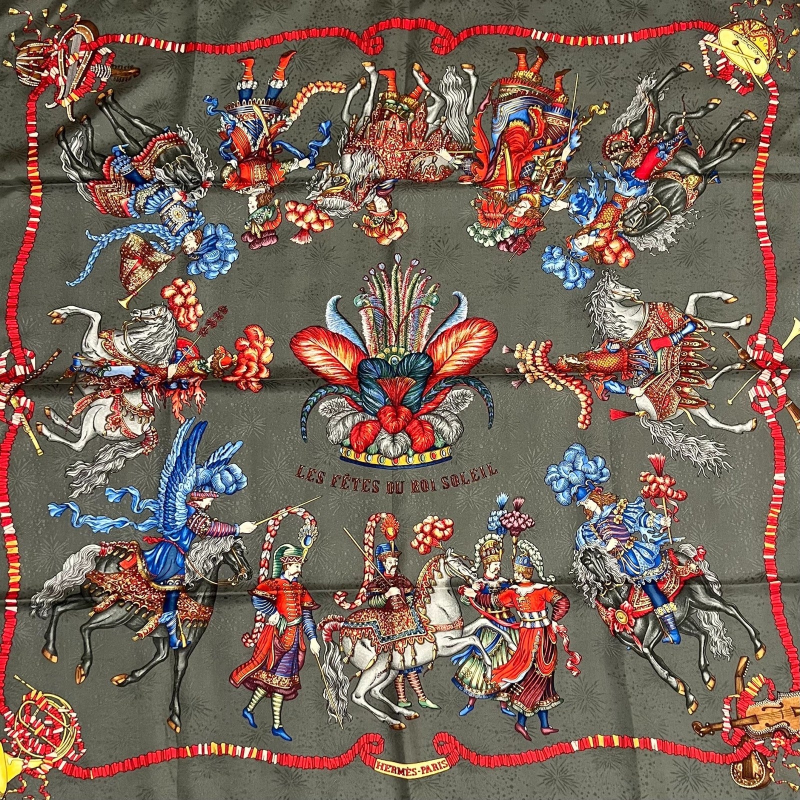 AUTHENTIC! Hermes Les Fetes du Roi Soleil Silk Scarf | Fortrove