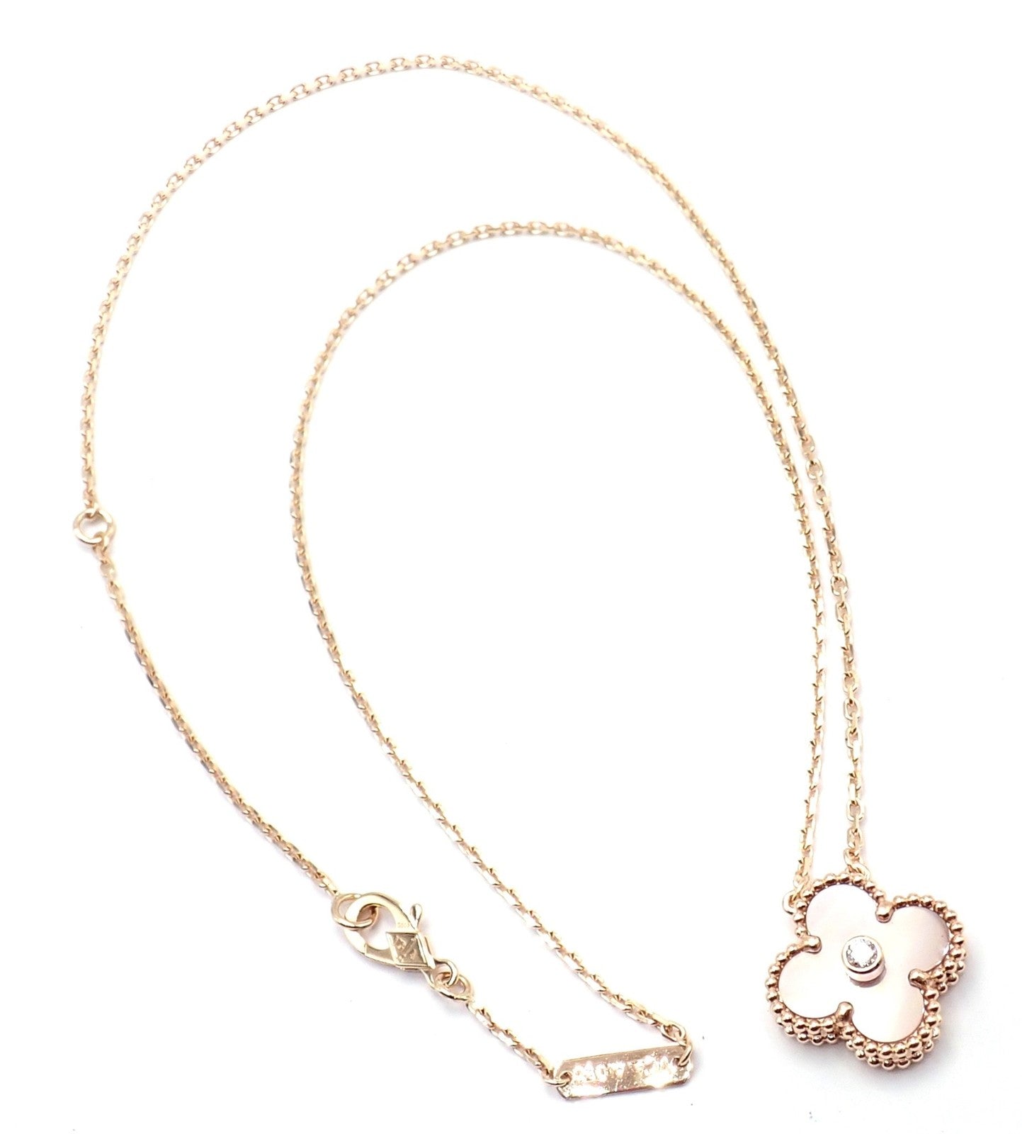 Van Cleef & Arpels Jewelry & Watches:Fine Jewelry:Necklaces & Pendants Van Cleef & Arpels Diamond 18k Vintage Alhambra Pink MOP Holiday 2025 Necklace