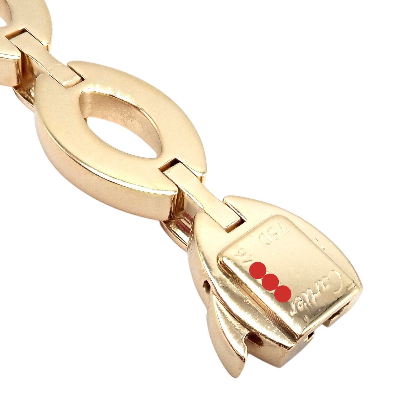 Authentic! Cartier 18K Yellow Gold Diamond Diadea Link Bracelet Earrings Set | Fortrove