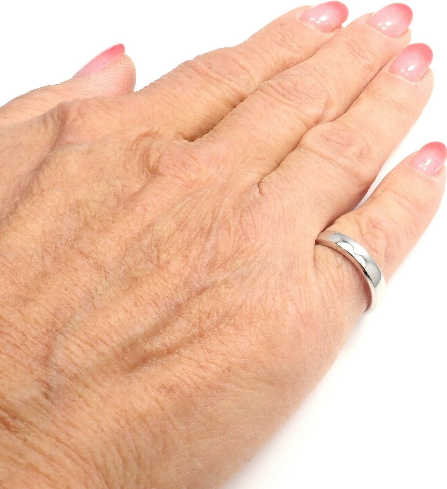 Van Cleef & Arpels Jewelry & Watches:Fine Jewelry:Rings Authentic! Van Cleef & Arpels Toujours Platinum 4mm Wide Band Ring Size 51