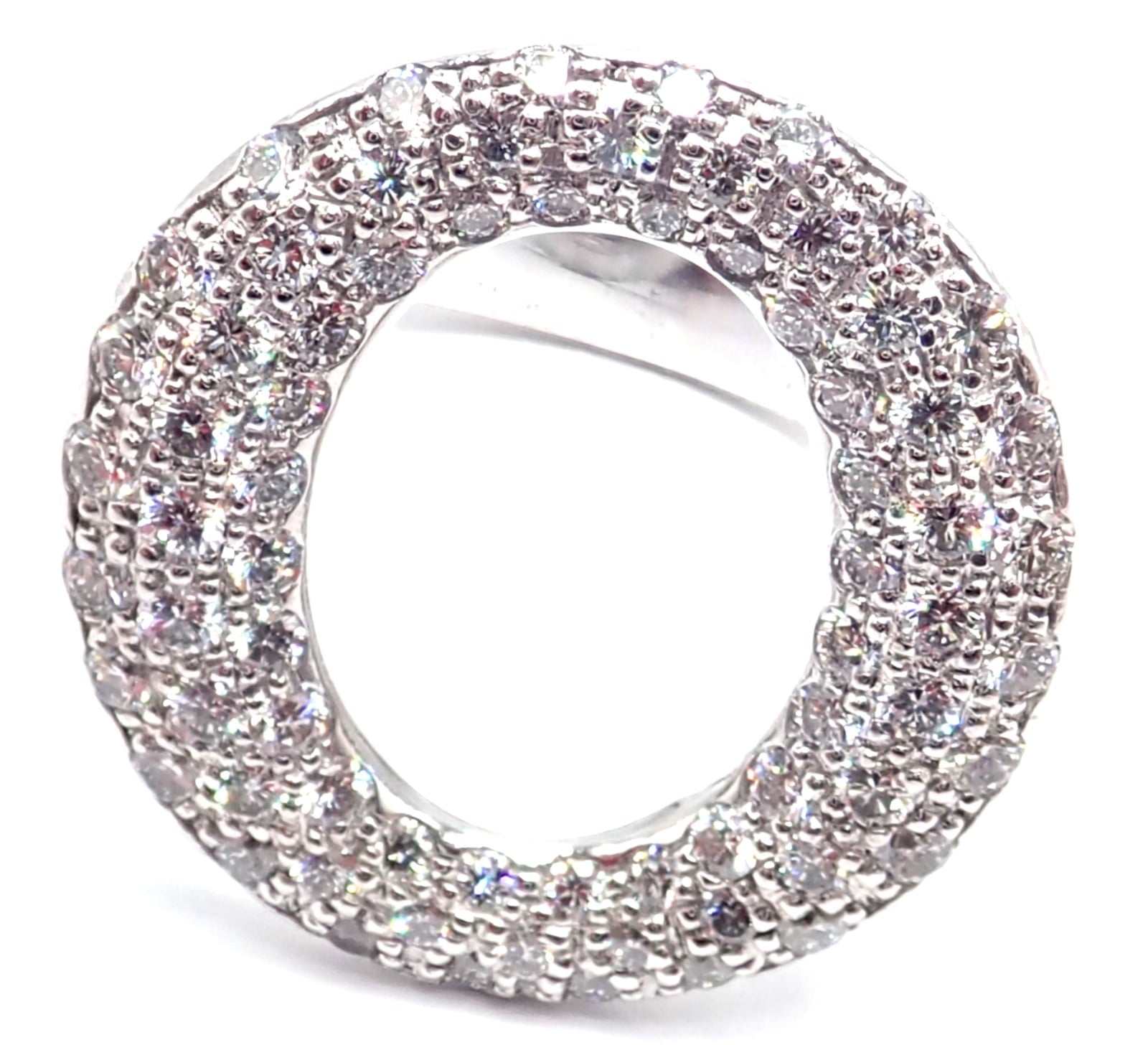 Elsa Peretti for Tiffany & Co. Jewelry & Watches:Fine Jewelry:Rings Authentic! Tiffany & Co Elsa Peretti Sevillana Platinum Diamond O Ring