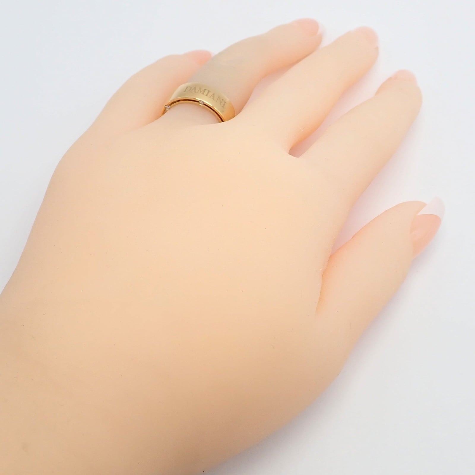 Damiani Jewelry & Watches:Fine Jewelry:Rings Authentic Damiani Brad Pitt 18k Yellow Gold 10 Diamond Wide Band Ring Sz 5.5